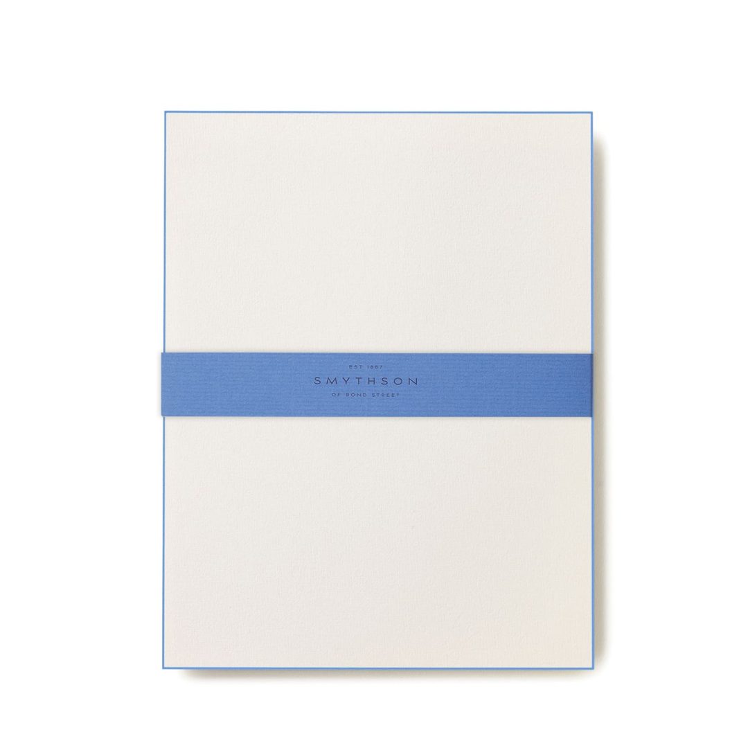 Bordered Kings Writing Paper Nile Blue