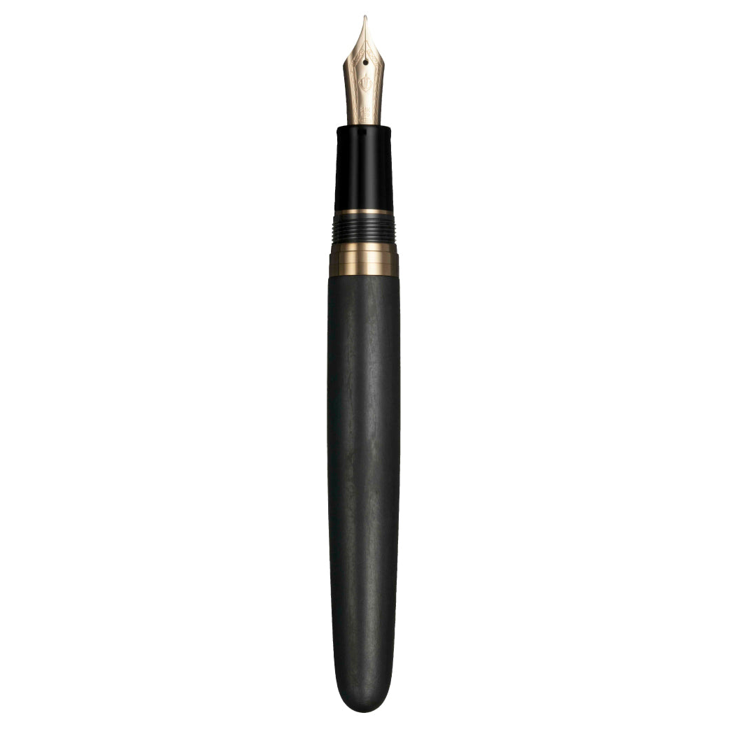 Traditional Japanese Lacquer Art Nawate Kuroginhaku Ei Fountain Pen