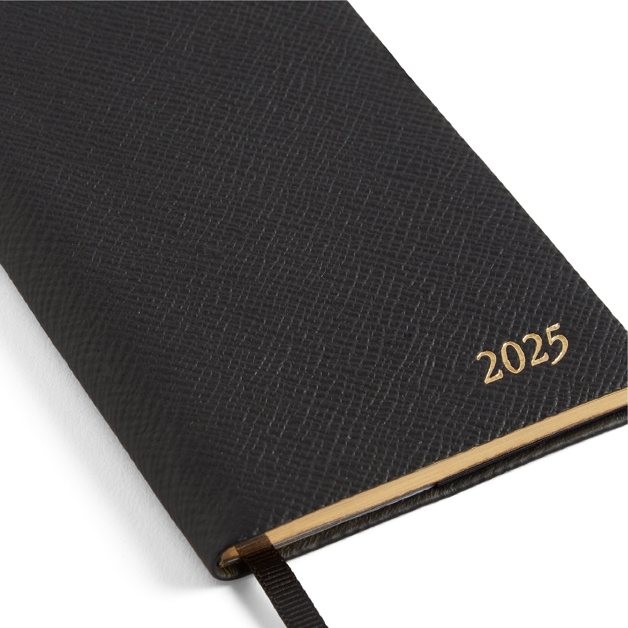 Black 2025 Panama Weekly Diary with Pocket