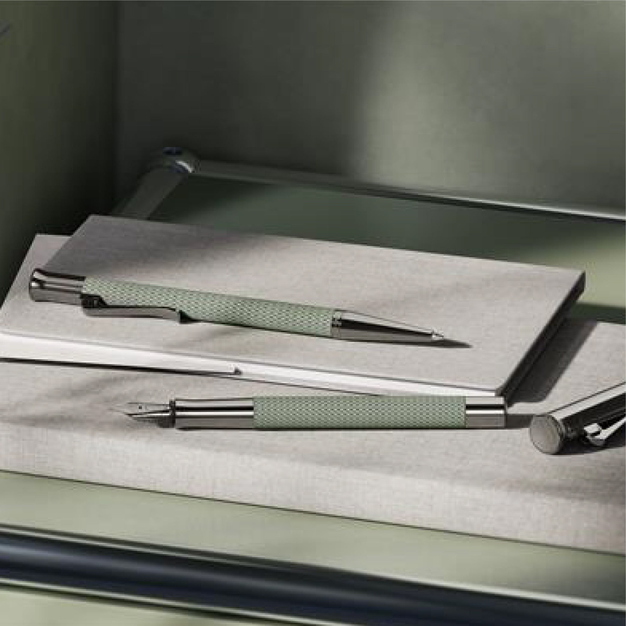 Guilloche Sage Green Fountain Pen