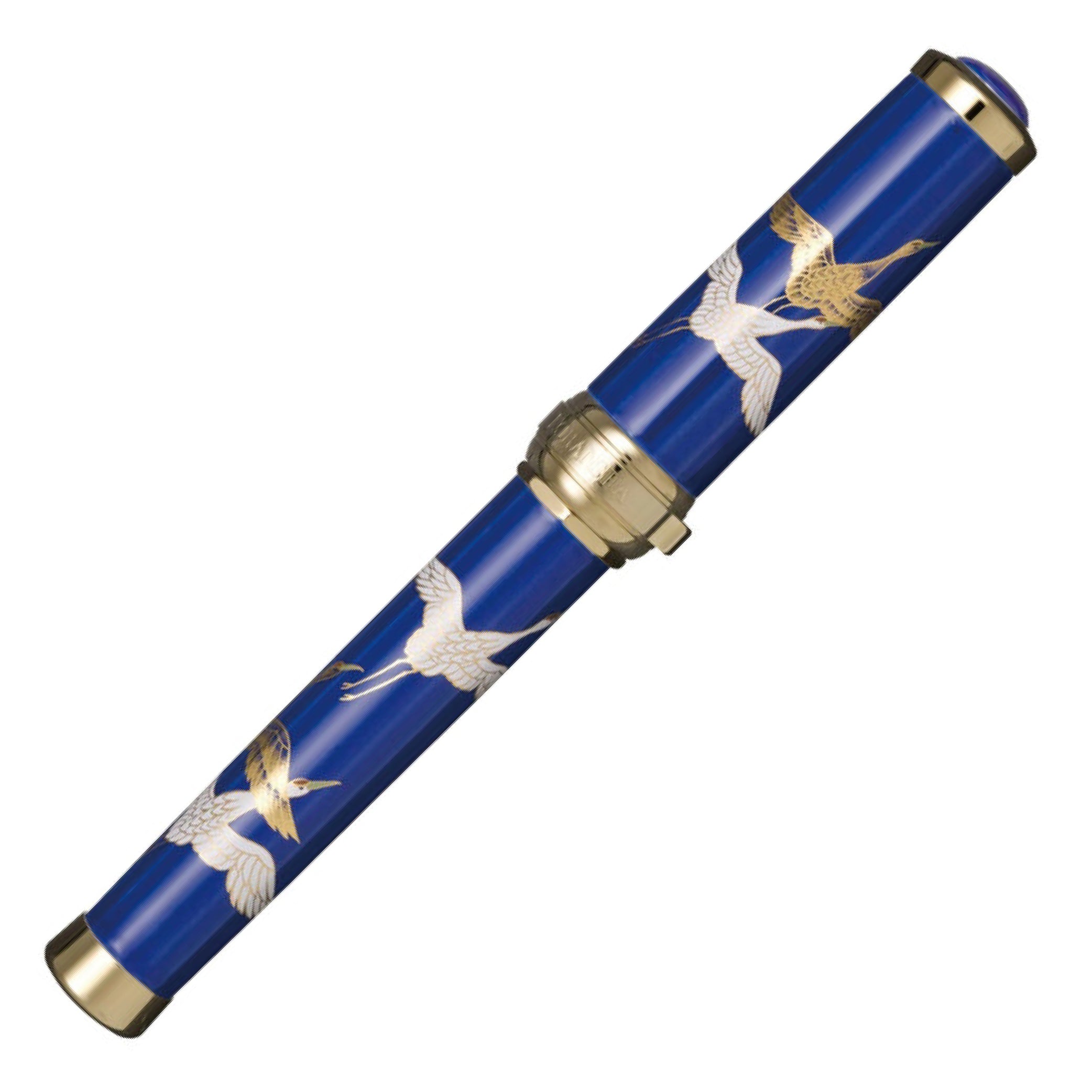 Arita Koransha 400 Years Anniversary 'Dancing Cranes' Gold Trim Fountain Pen