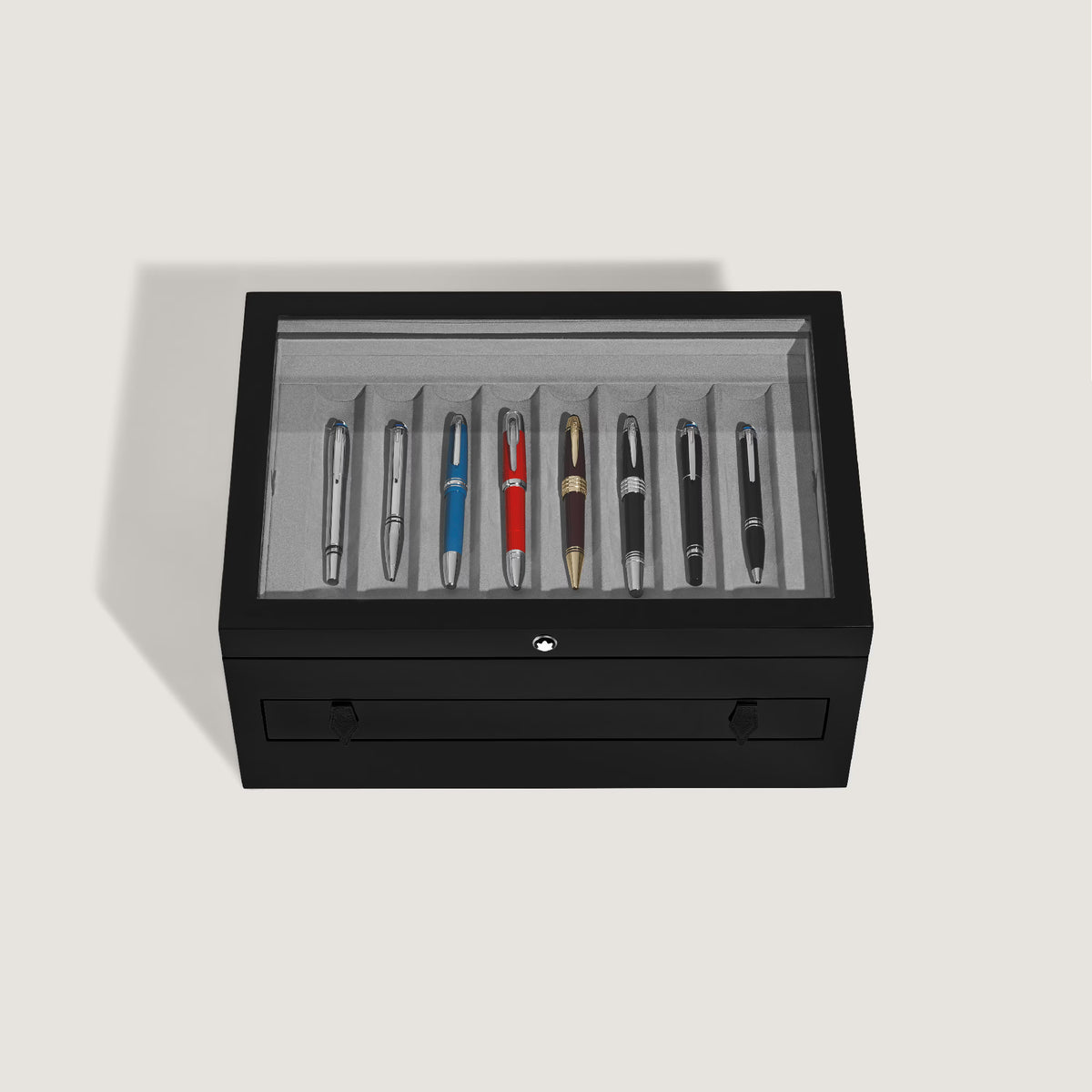 Large collector Box in wood and lacquer for 24 writing instruments