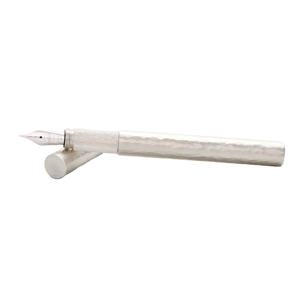 Shortcap Hammered Solid 935 Silver Fountain Pen