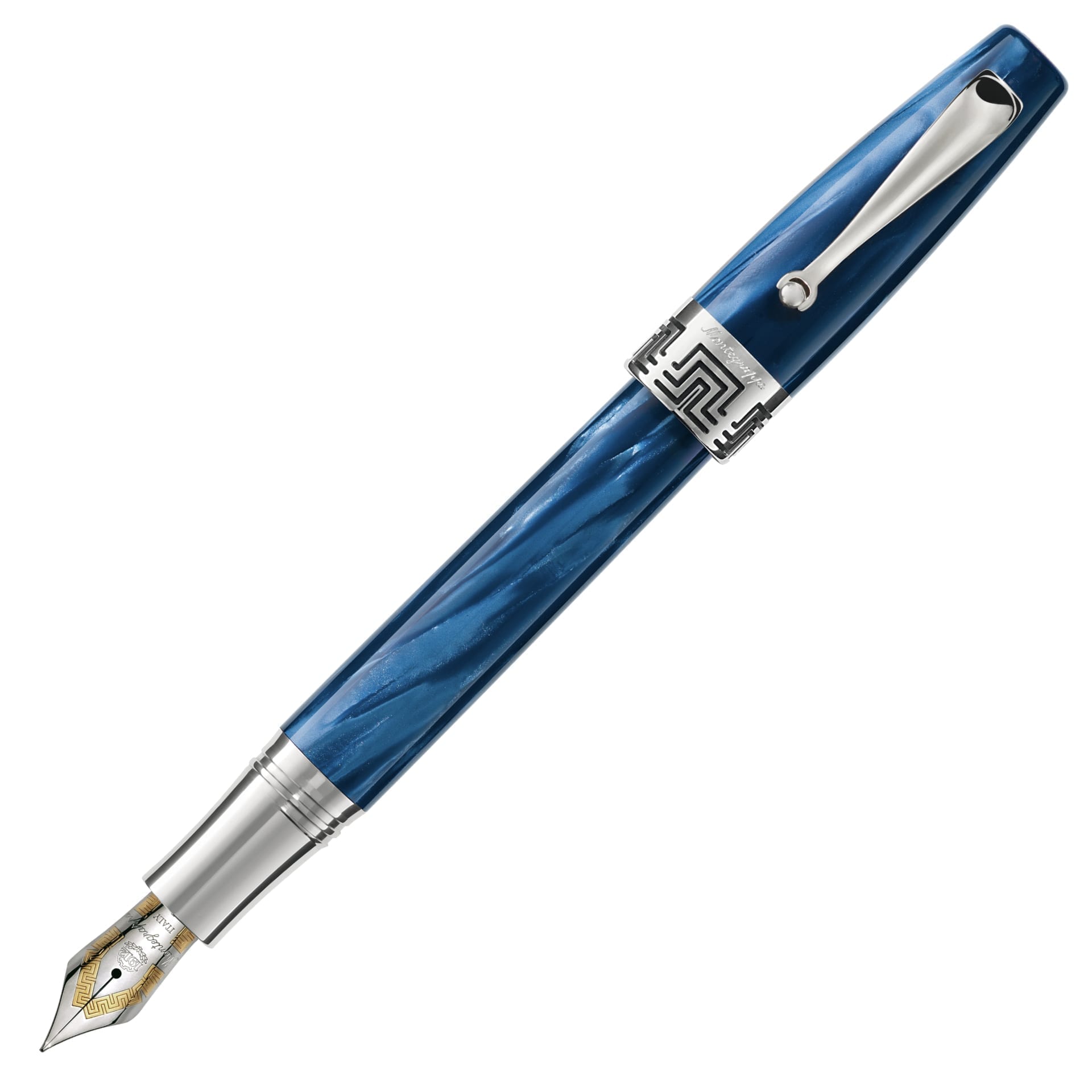 MONTEGRAPPA Extra 1930 Mediterranean Blue Fountain Pen | 18K Gold