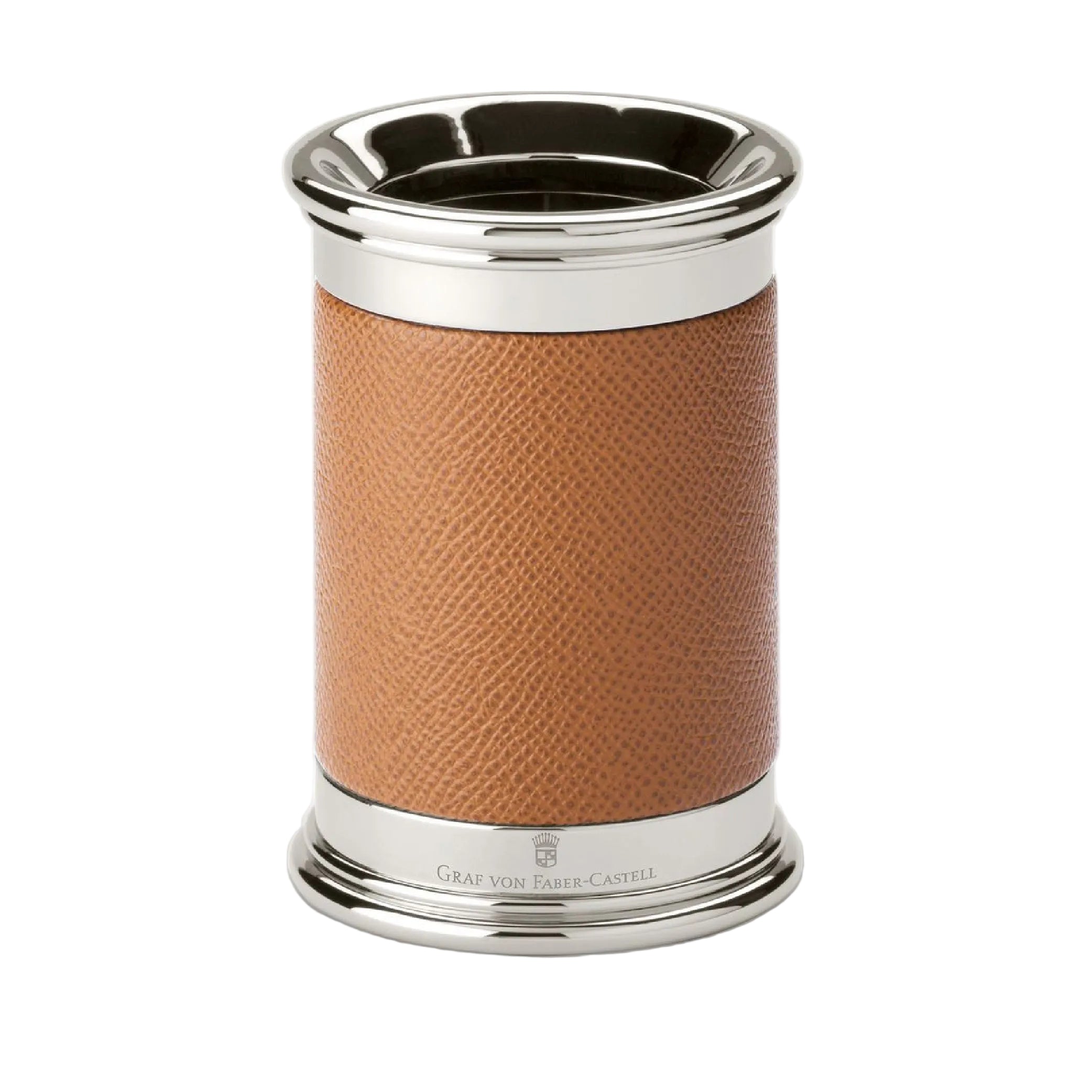 Cognac Epsom Round Pen holder
