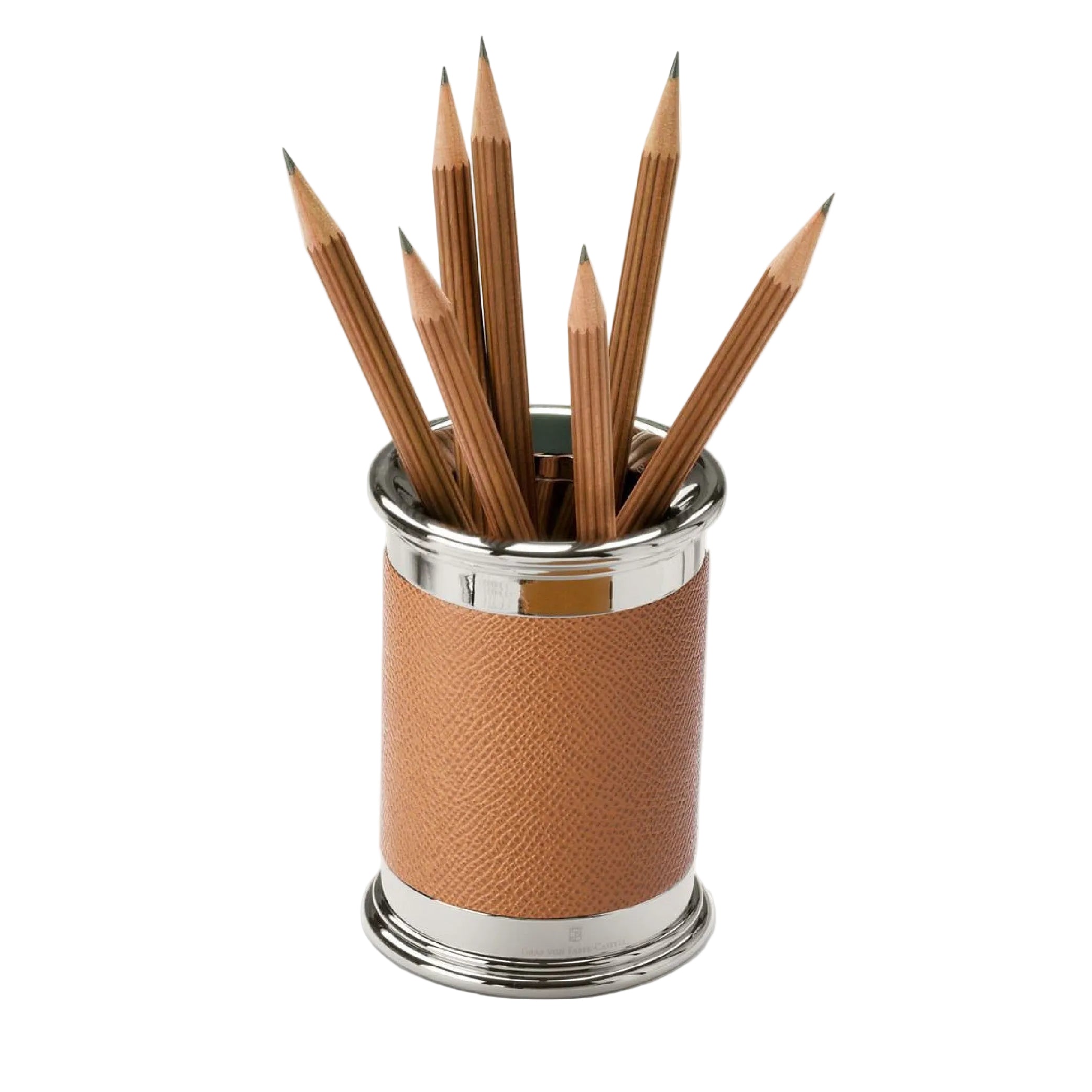 Cognac Epsom Round Pen holder