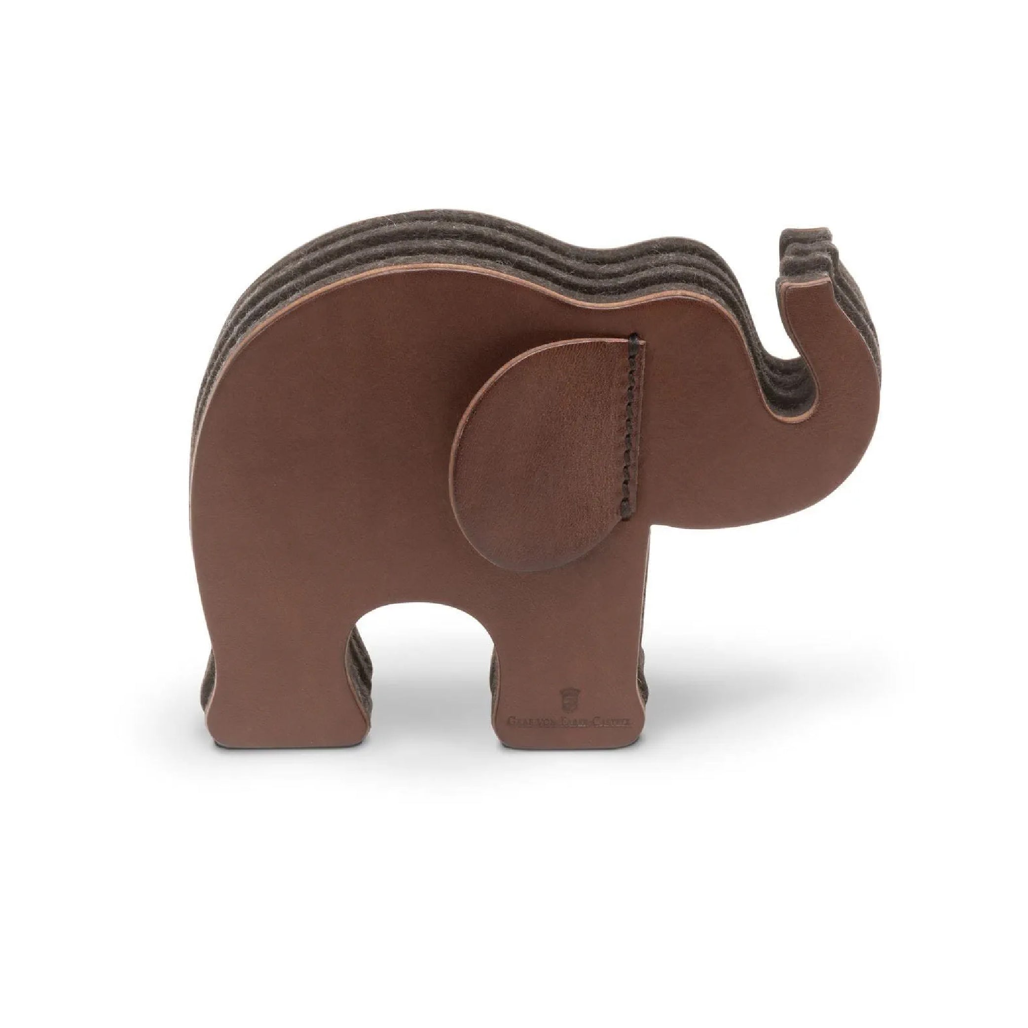 Pen Holder Dark Brown Elephant Small