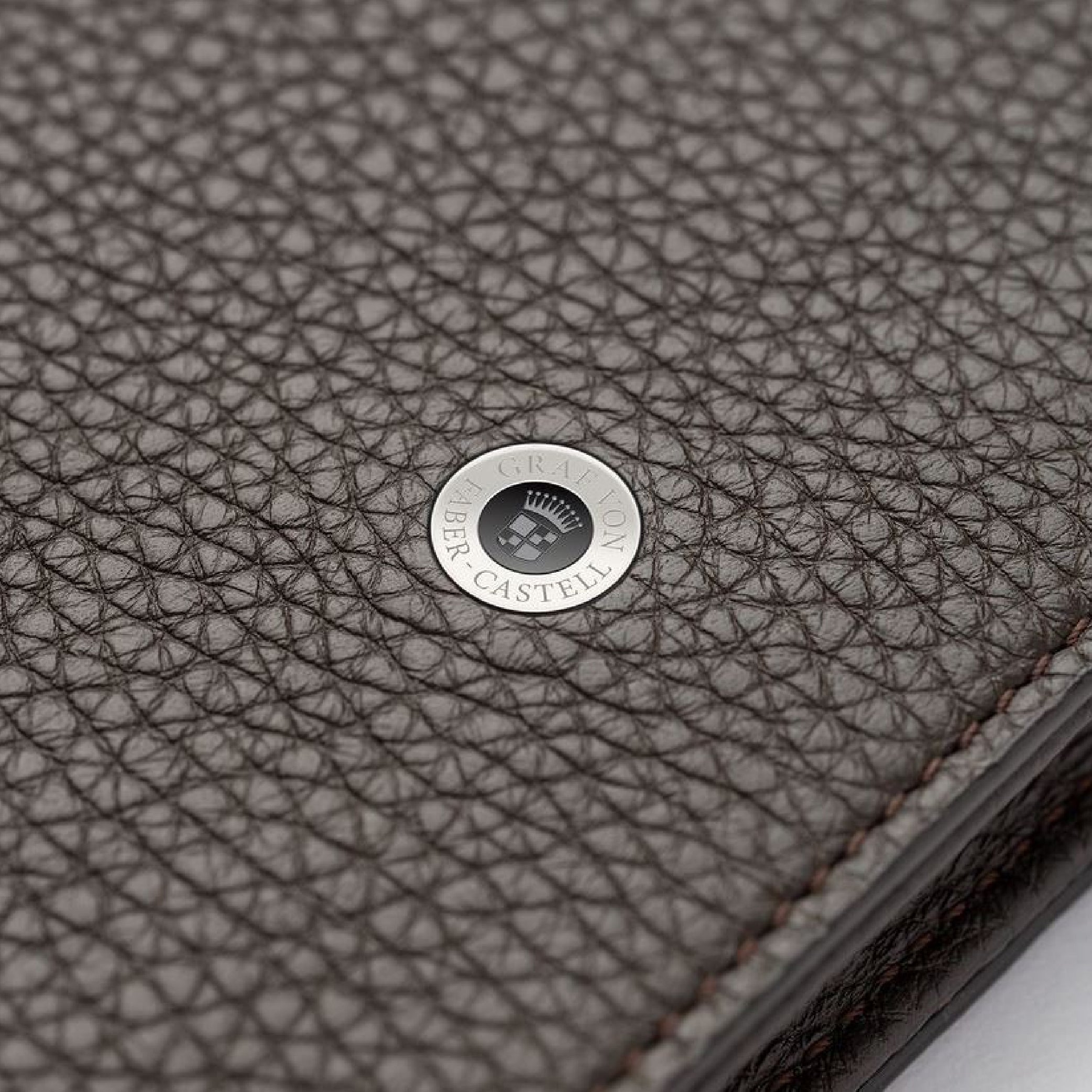 Writing case A5 in Dark Brown Cashmere