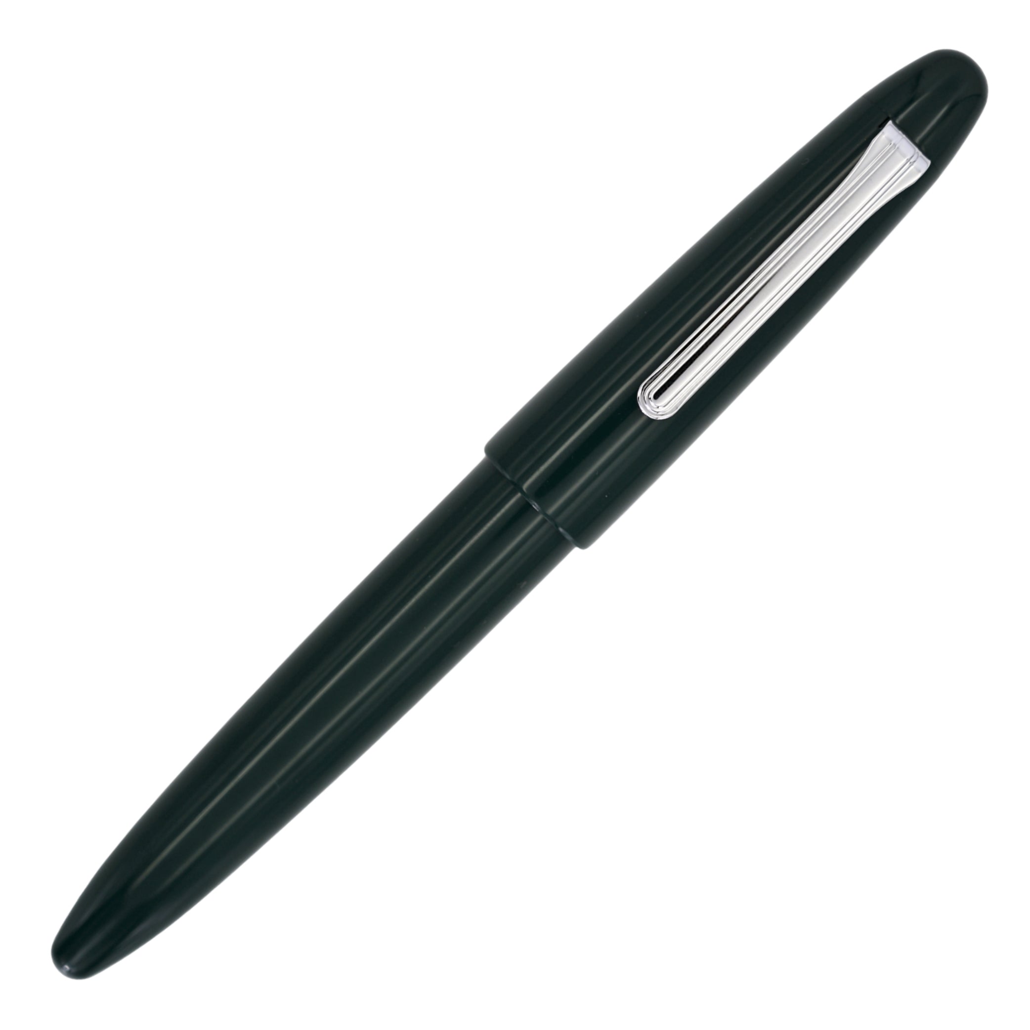 King of Pen Kaga Urushi Pine Green Rhodium Trim Limited Edition Fountain Pen