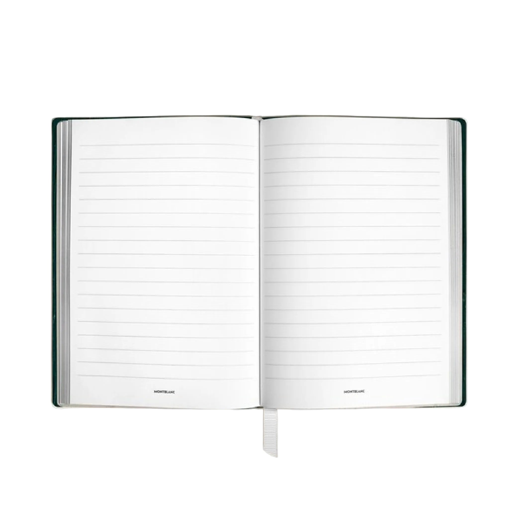 Medium Notebook in Corteccia British Green Leather, Lined