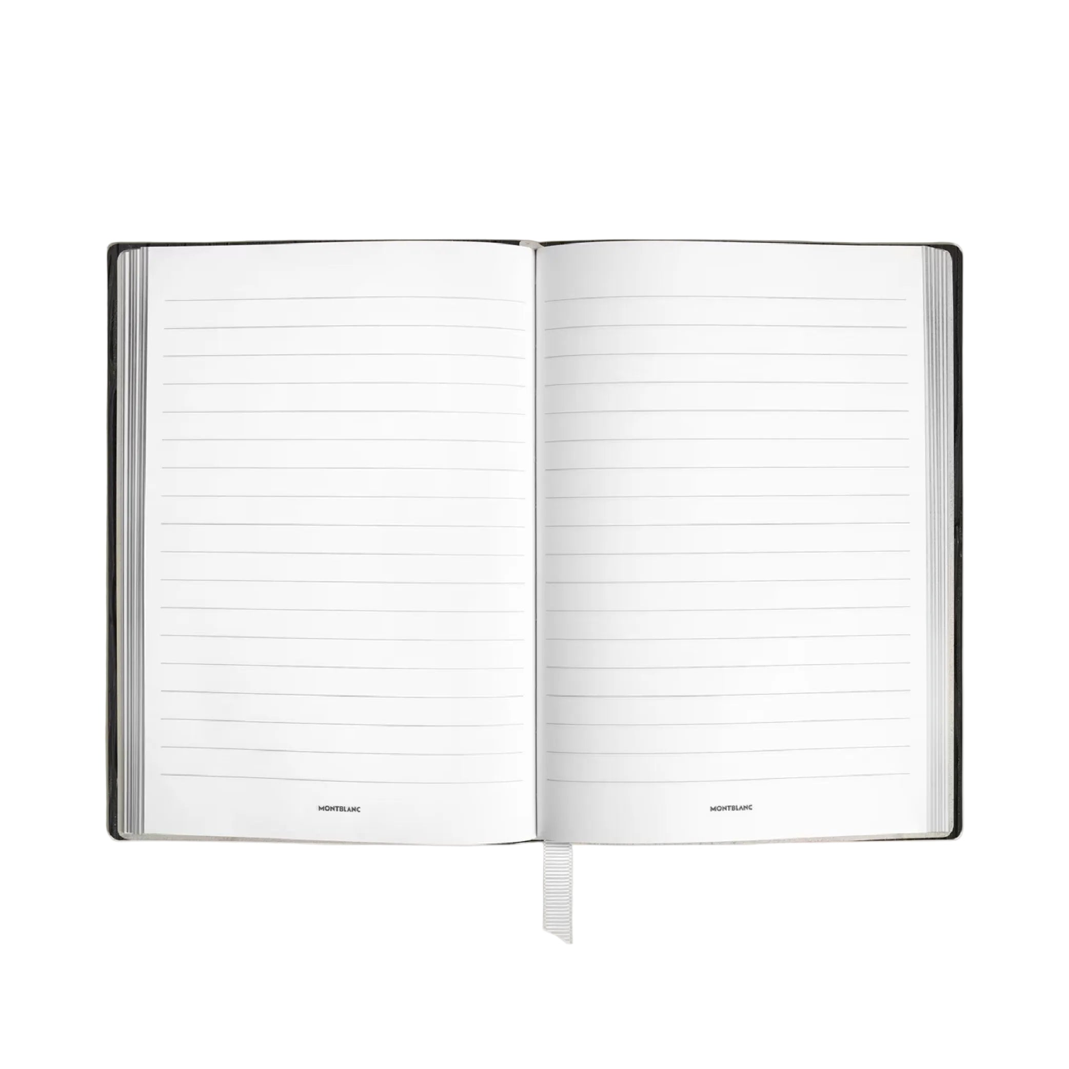 Medium Notebook in Corteccia Black Leather, Lined