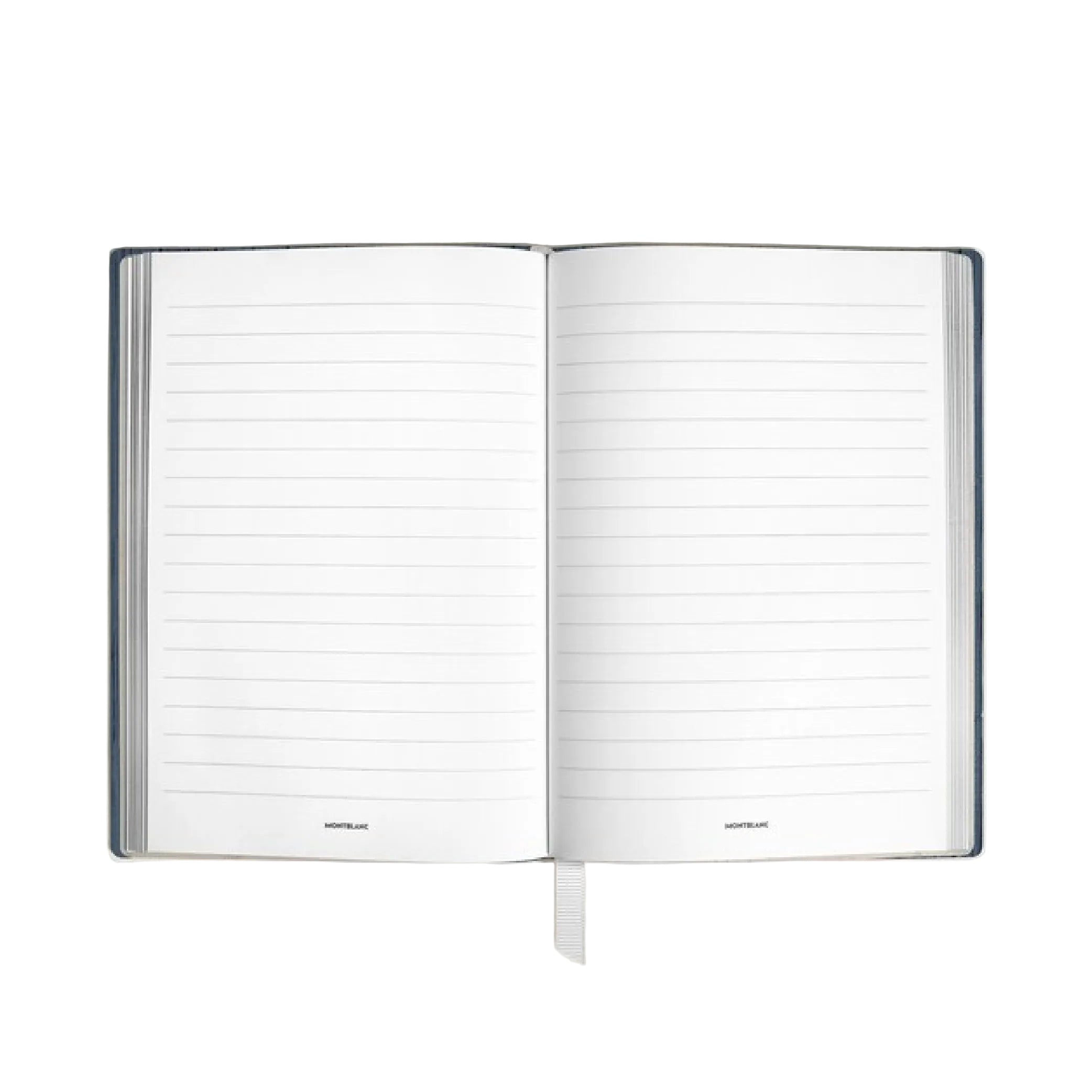 Medium Notebook in Corteccia Blue Leather, Lined