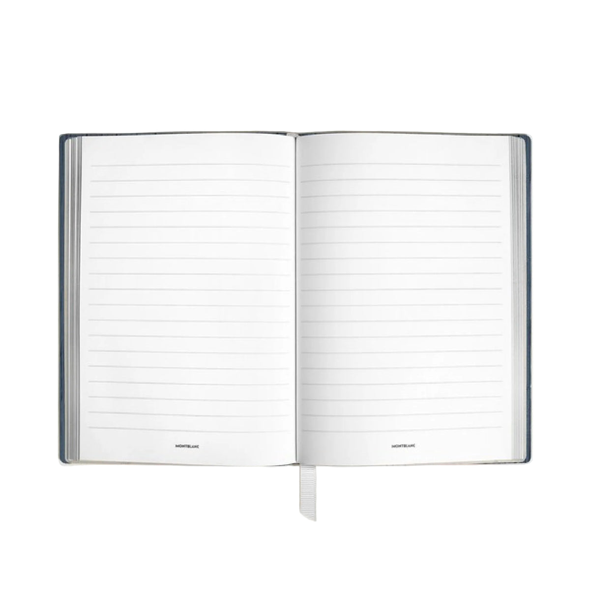 Medium Notebook in Corteccia Blue Leather, Lined