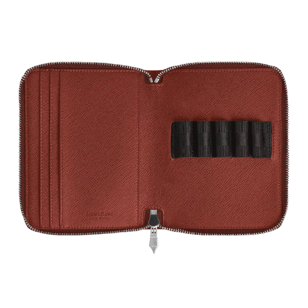 Sartorial 5 Pen Pouch Zip Red Oak