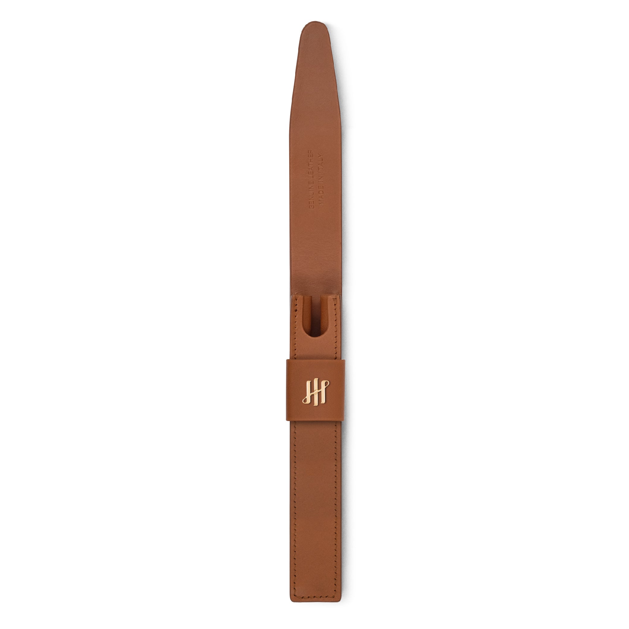 Brown Gold-Plated Pen Pouch