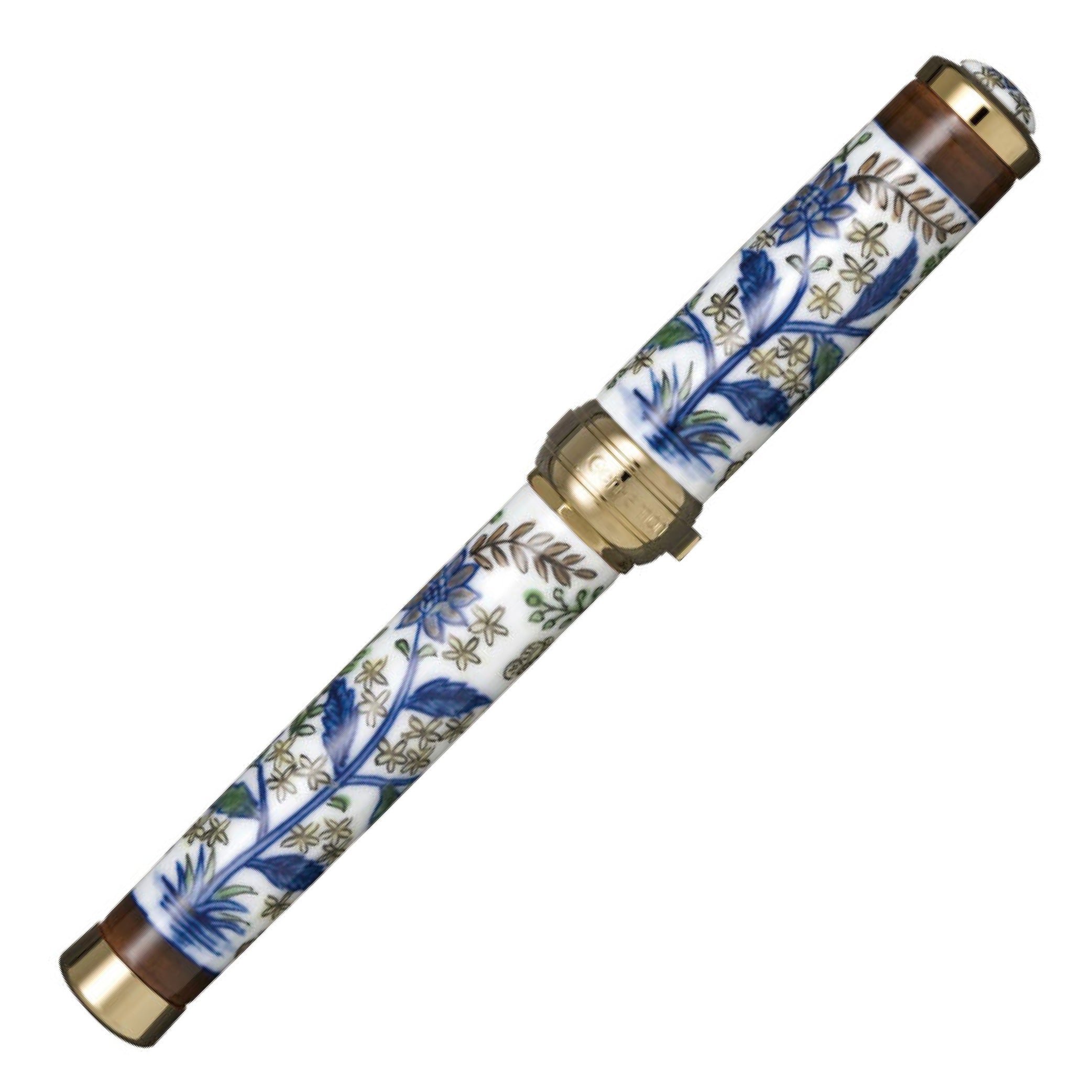 Arita Genemon 400 Years Anniversary 'Flower and Butterfly' Gold Trim Fountain Pen