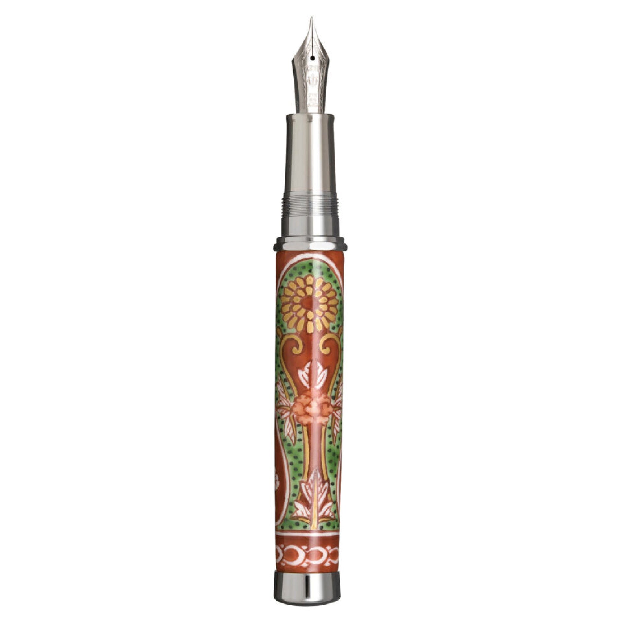 Arita Genemon 400 Years Anniversary 'Chrysanthemum' Silver Trim Fountain Pen