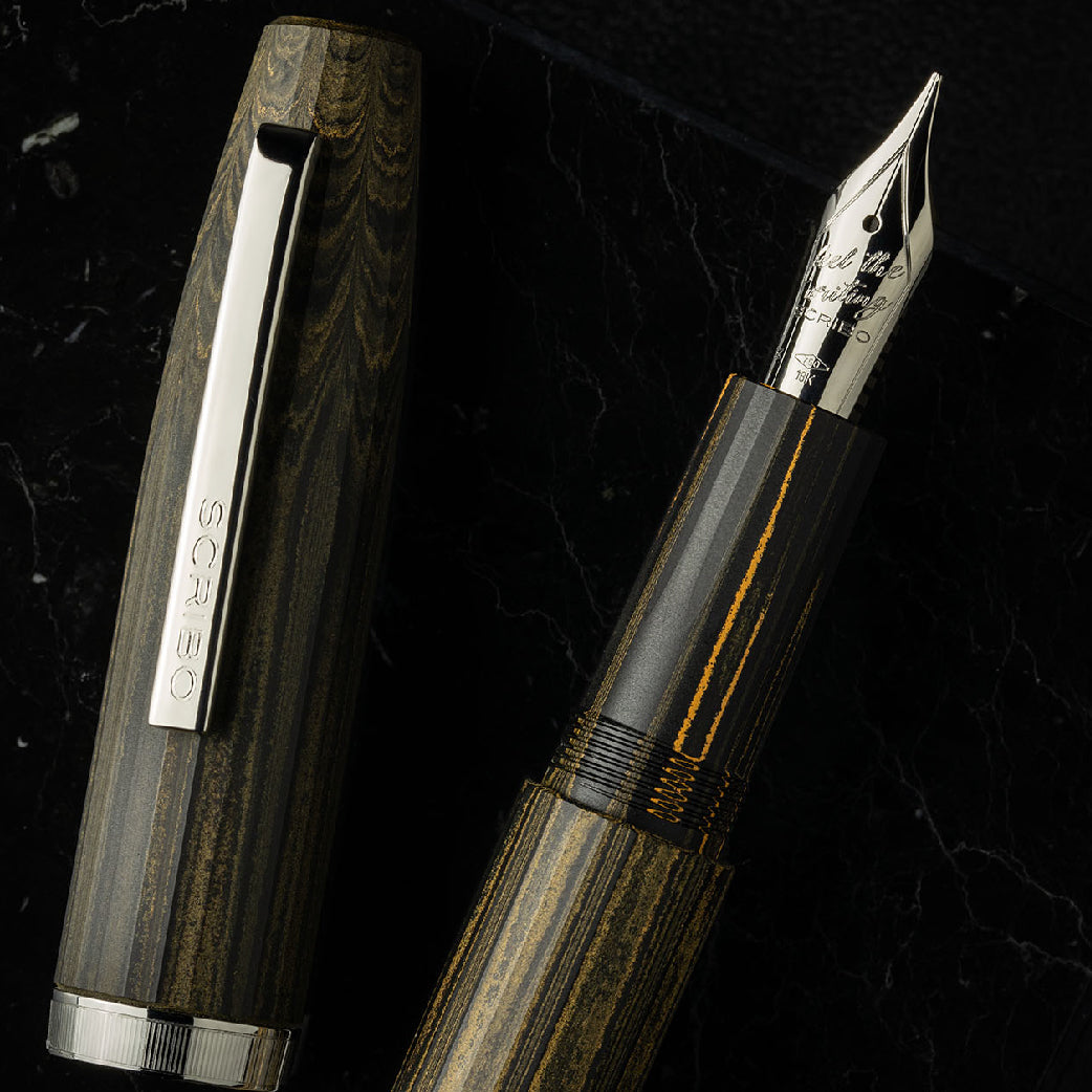 SCRIBO_Flow Memoria Limited Edition Fountain Pen_Lifestyle Open Pen Picture