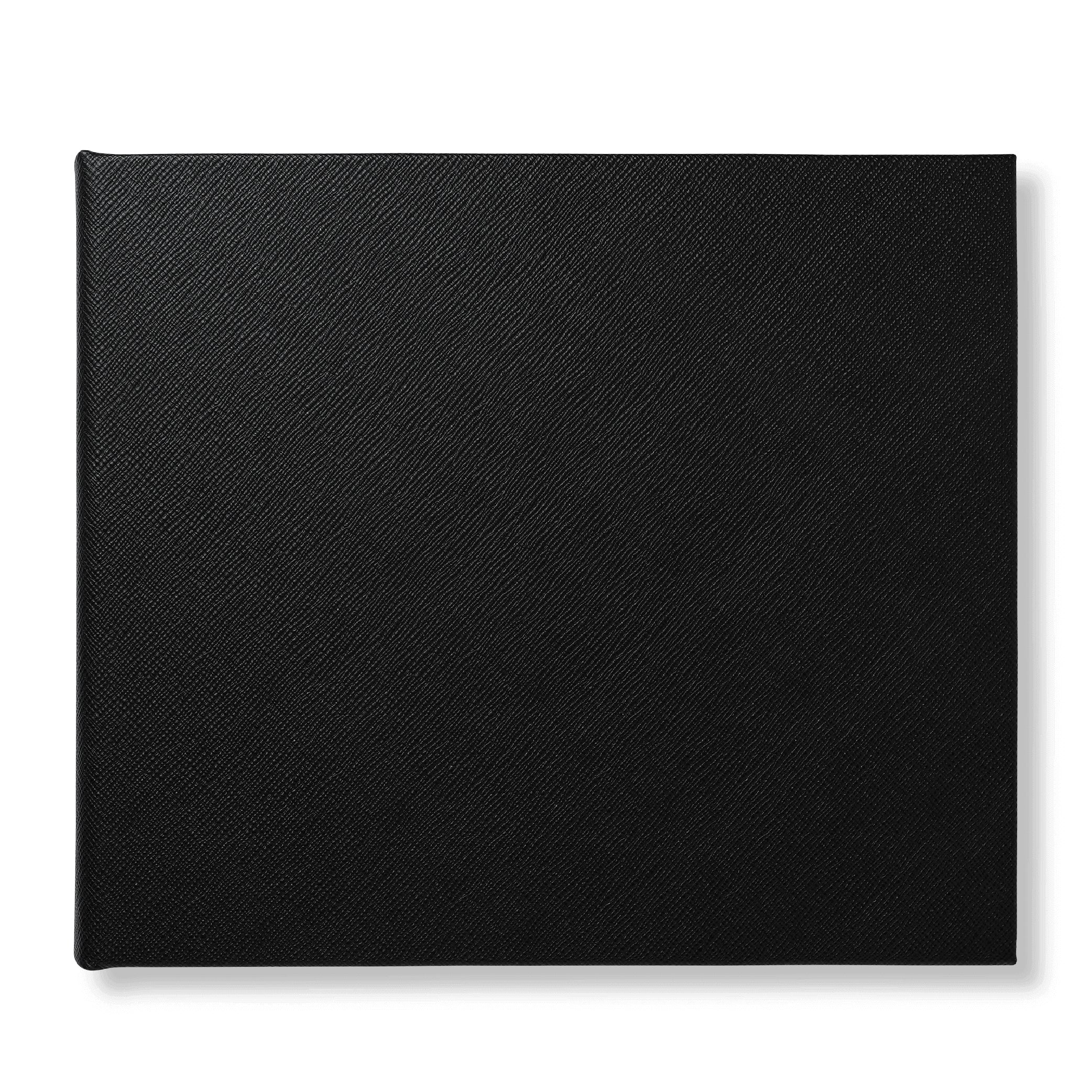 SMYTHSON_Large Visitors Book in Black Panama