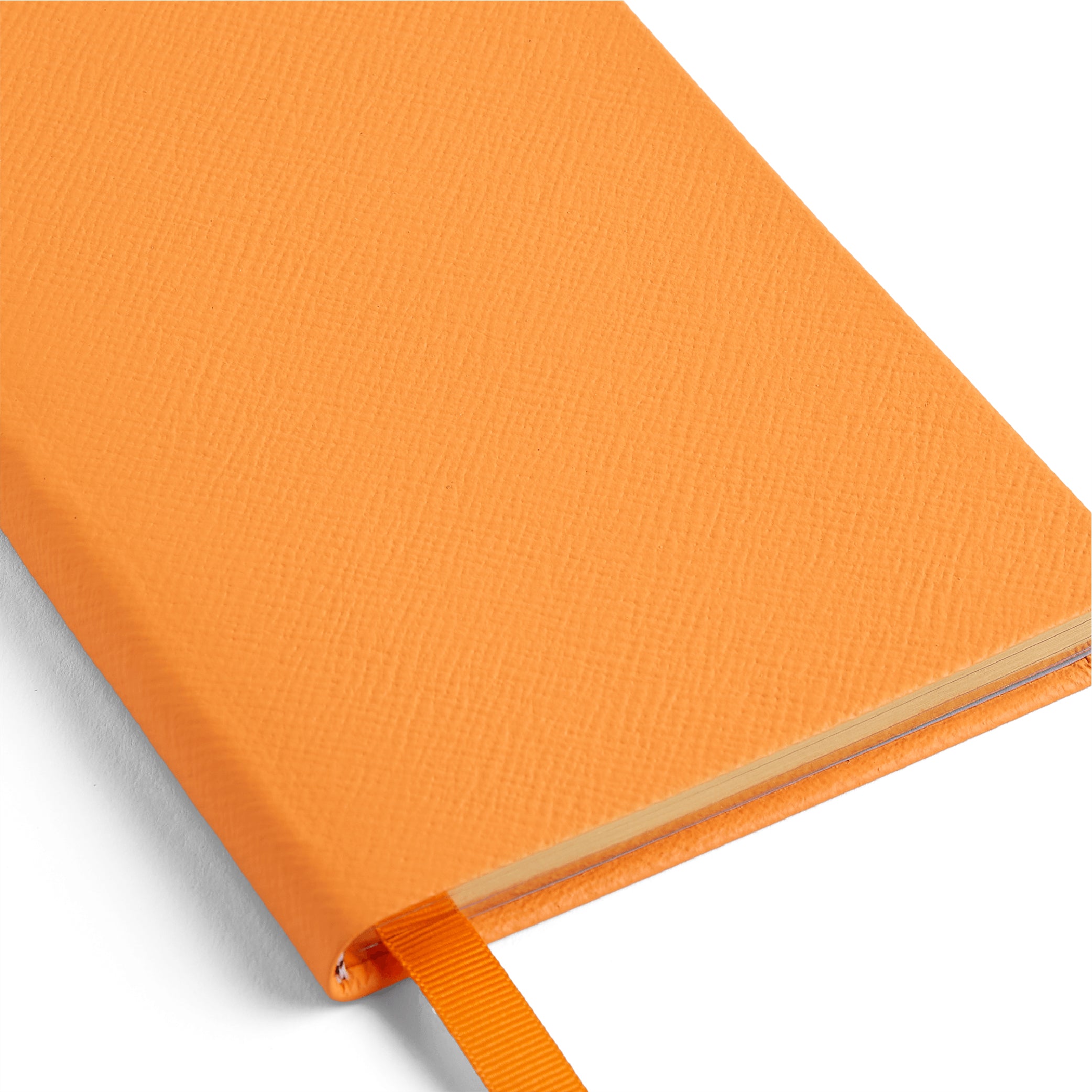 SMYTHSON_Chelsea Notebook in Light Orange Panama_Leather Detail