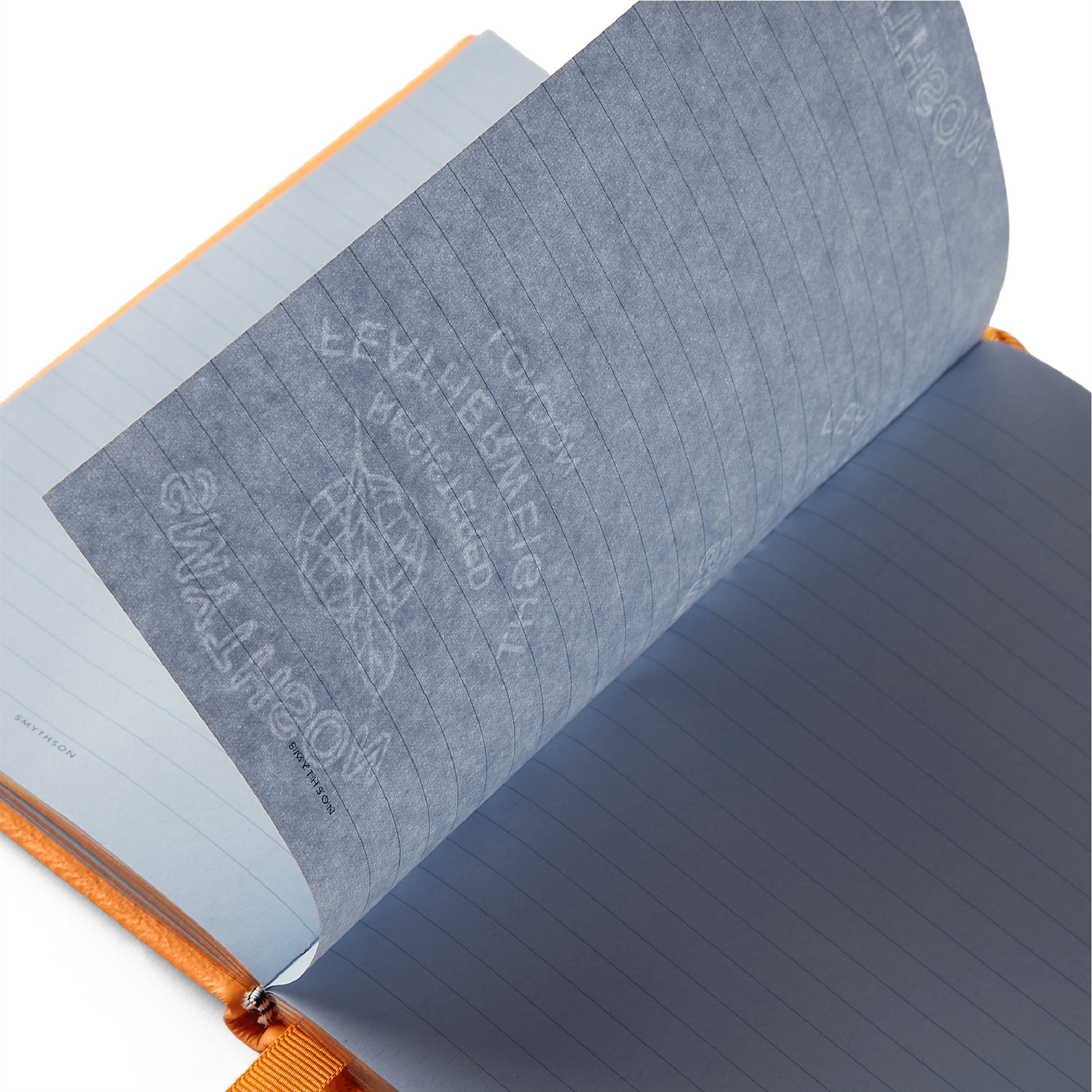 SMYTHSON_Chelsea Notebook in Light Orange Panama_Paper Detail