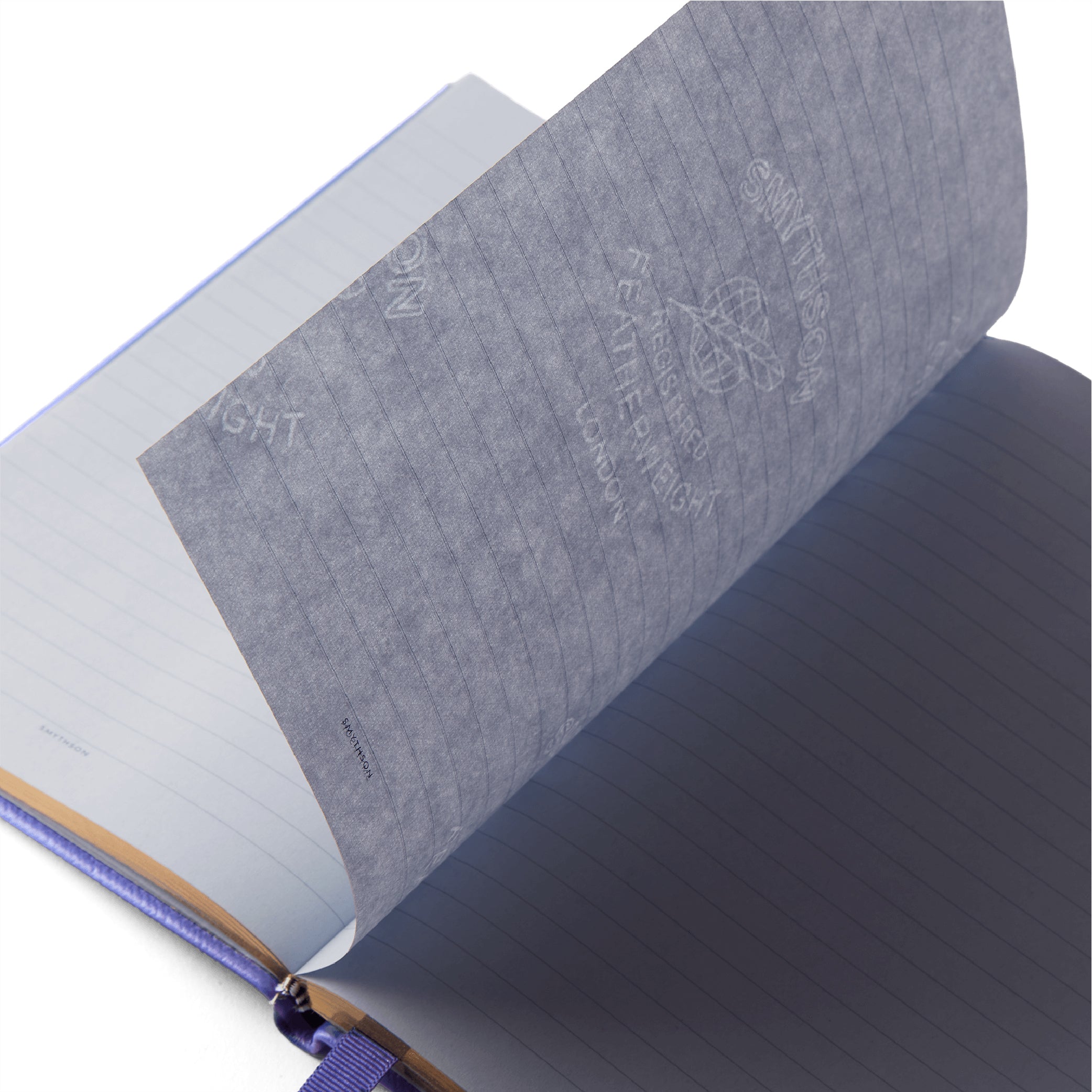 SMYTHSON_Soho Notebook in Ultra Violet Panama_Paper Detail