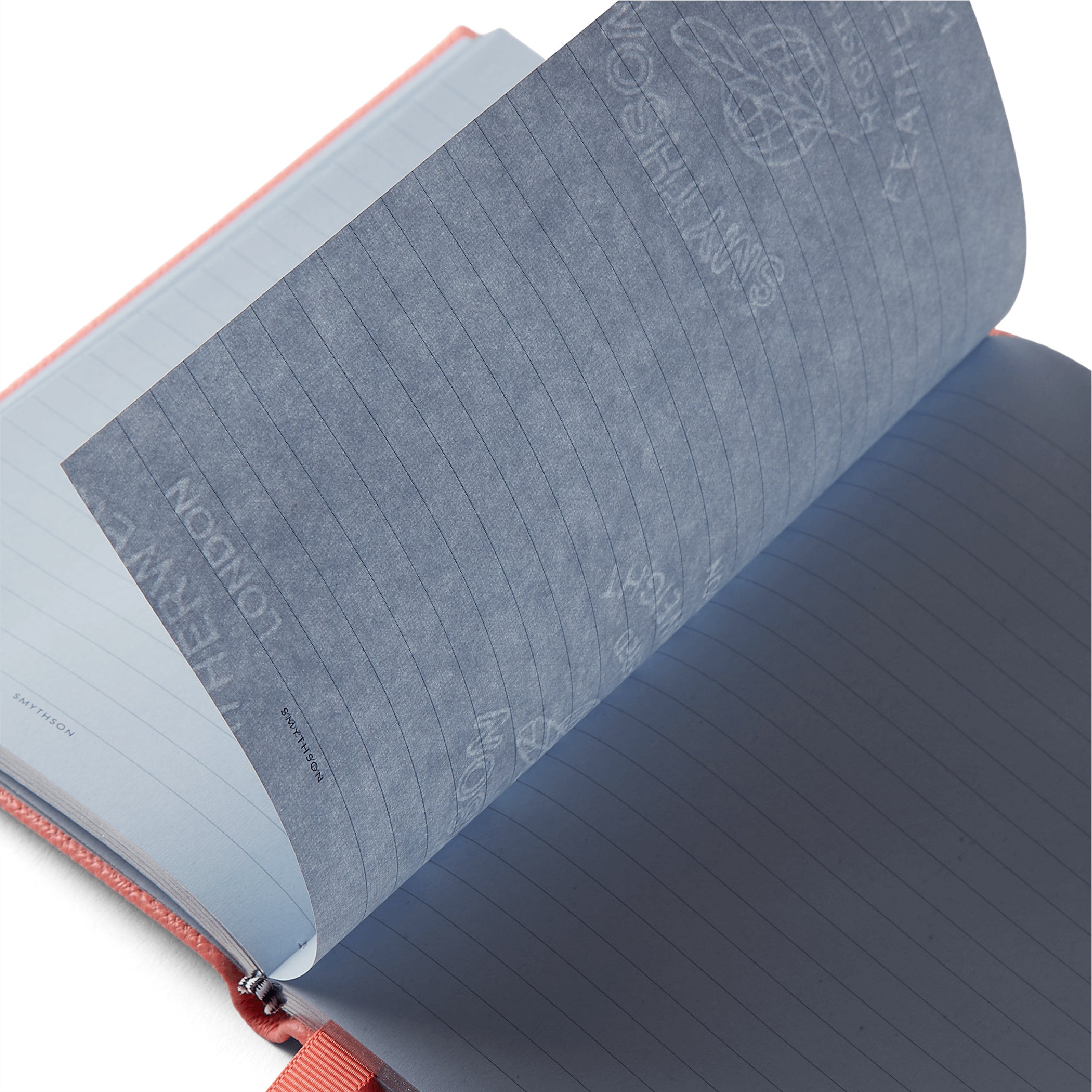 SMYTHSON_Pear Chelsea Notebook in Candy Pink Panama_Paper Detail