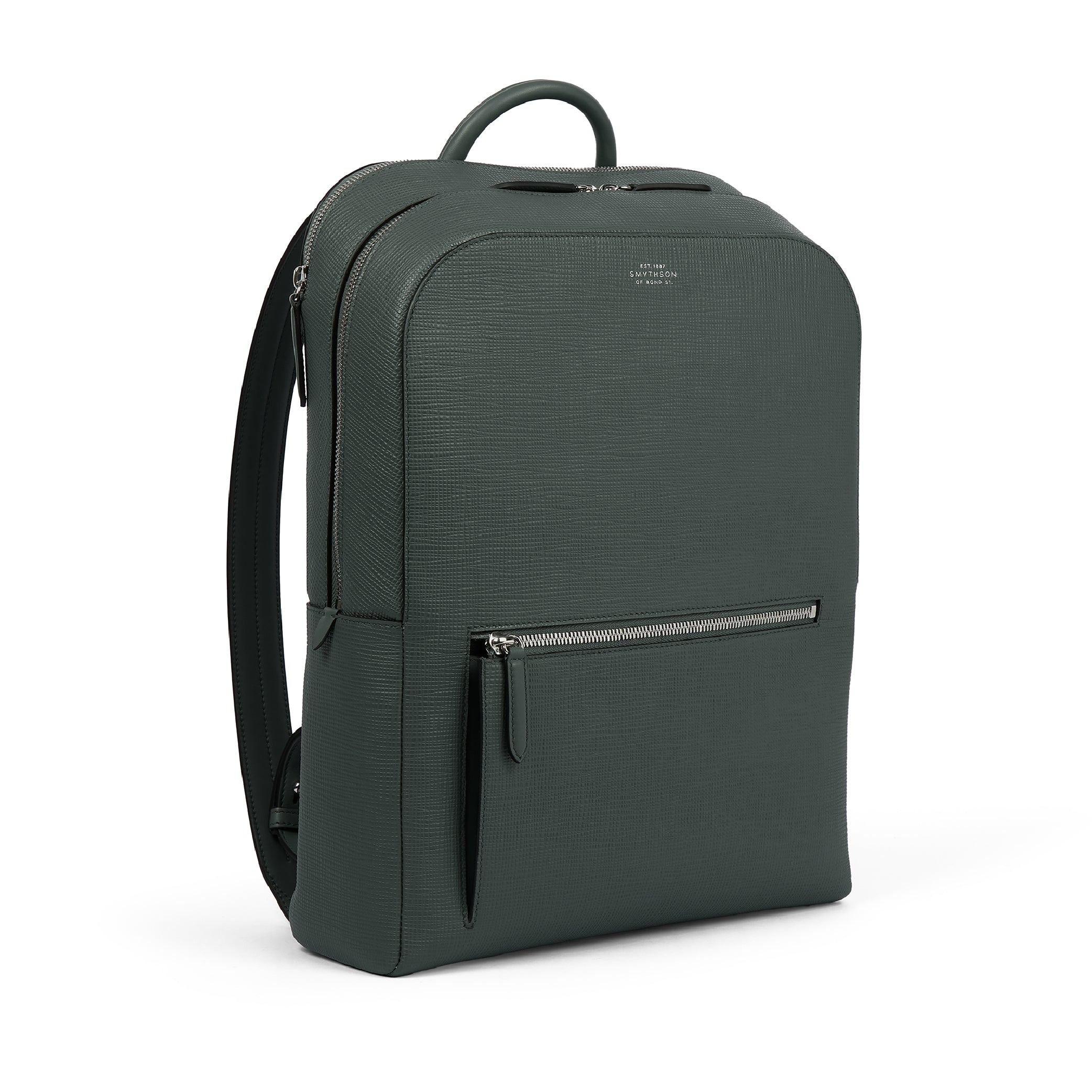 Zip Around Backpack in Slate Green Panama