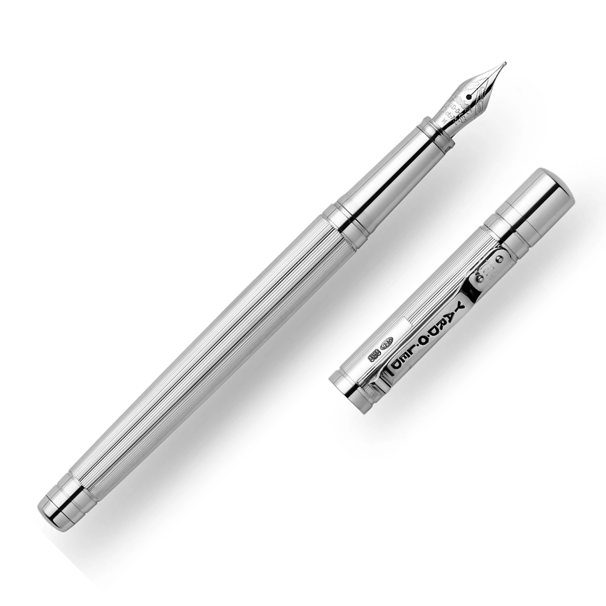 The Pinstripe 72 Sterling Silver Standard Fountain Pen
