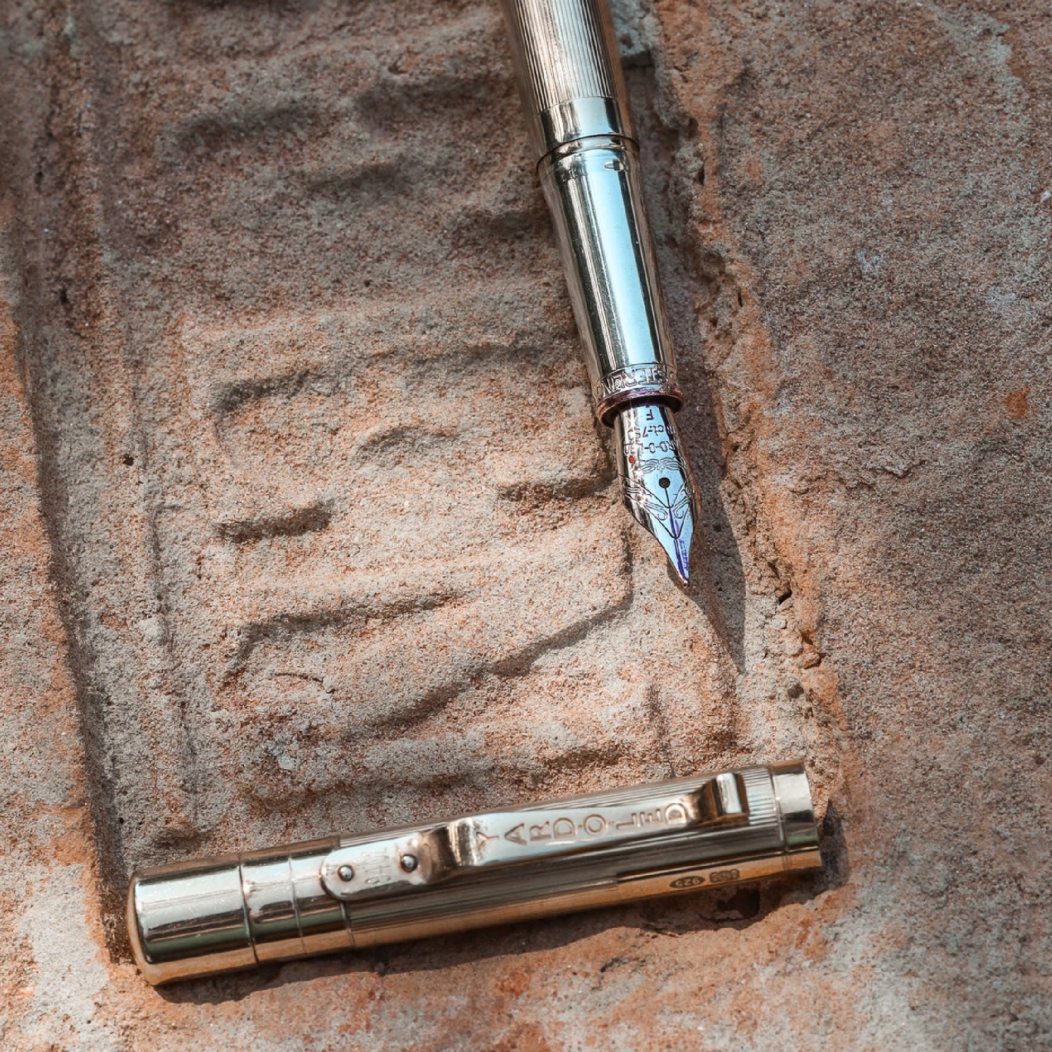 The Pinstripe 72 Gold Vermeil Standard Fountain Pen