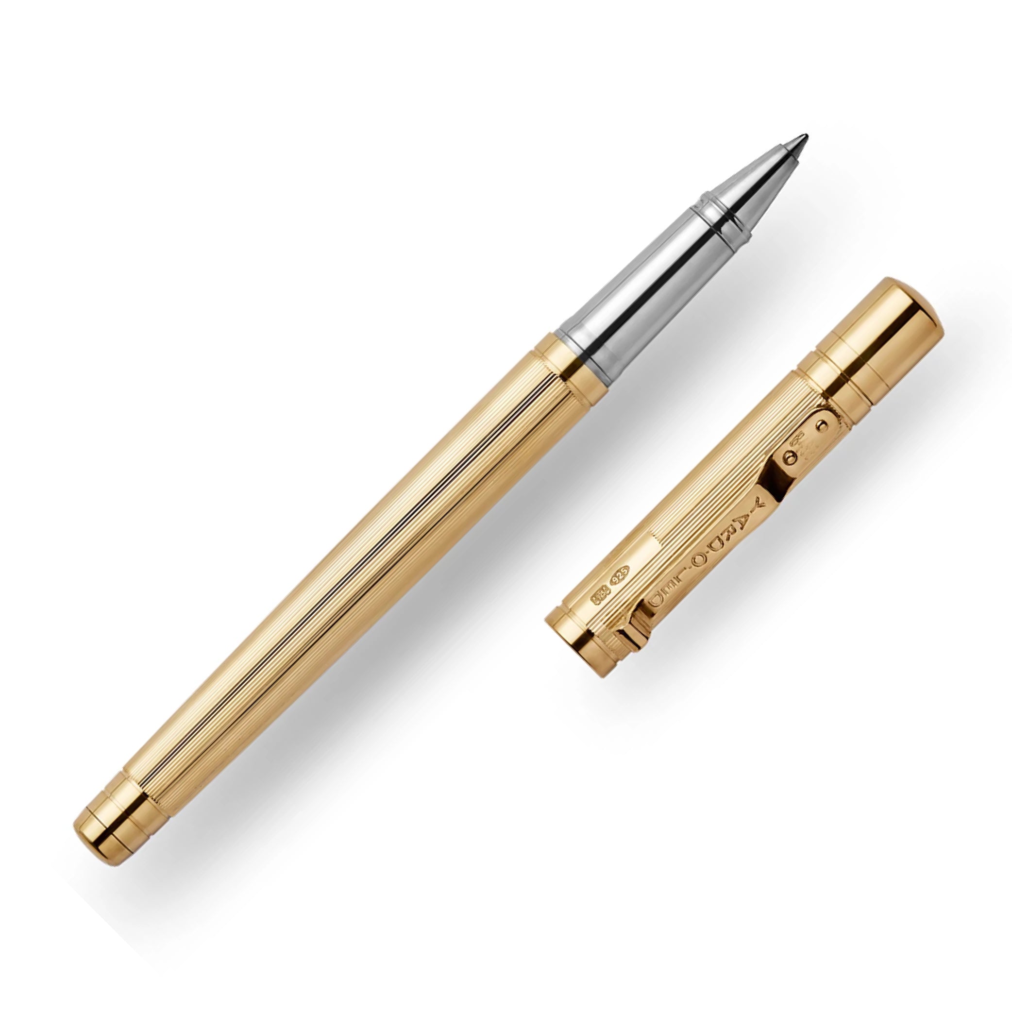 The Pinstripe 72 Gold Vermeil Standard Rollerball