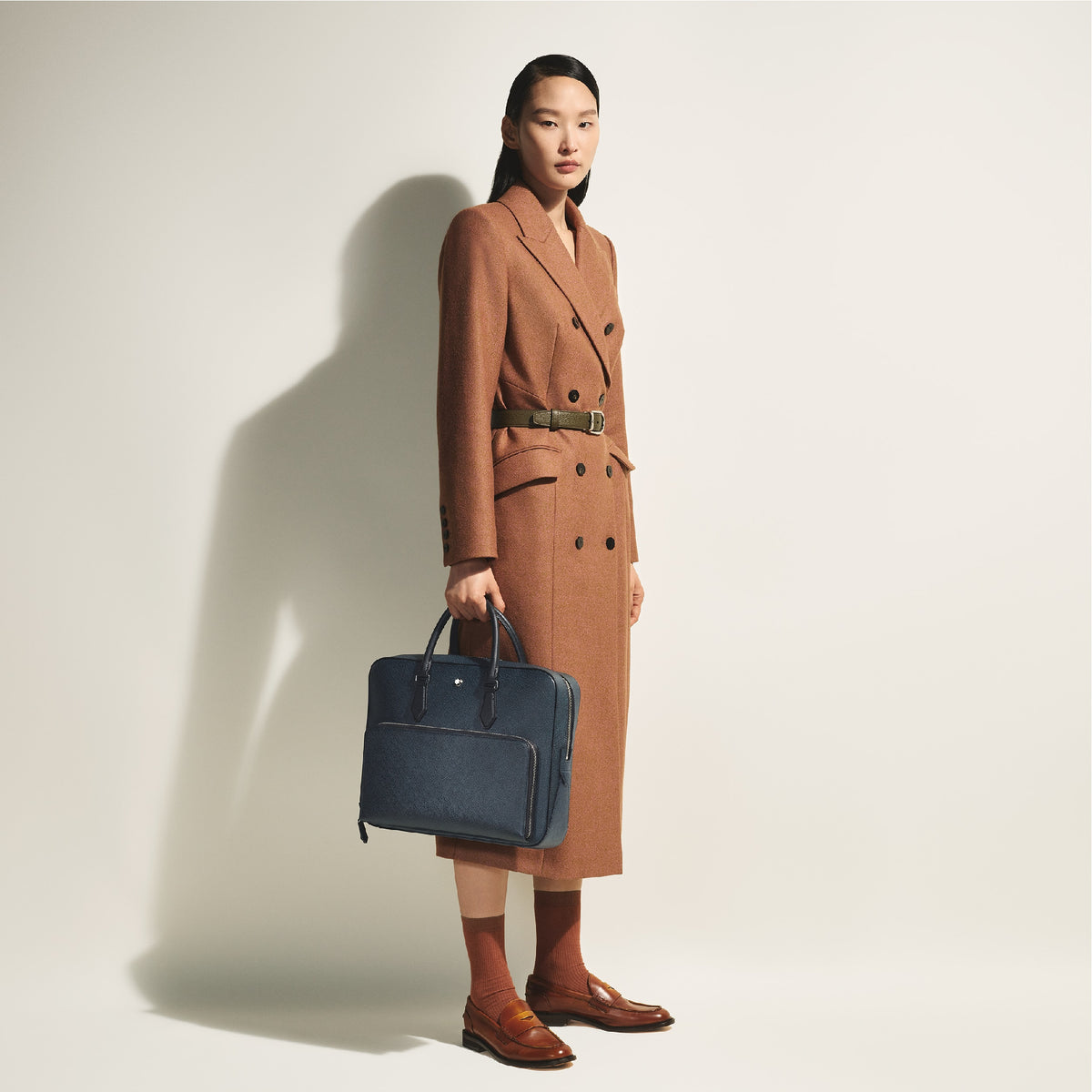 Sartorial Medium Document Case Tweed Blue