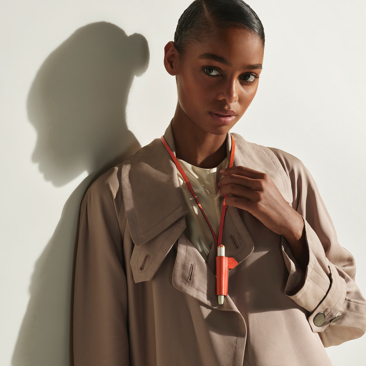 Sartorial 1 Pen Loop Necklace Tangerine