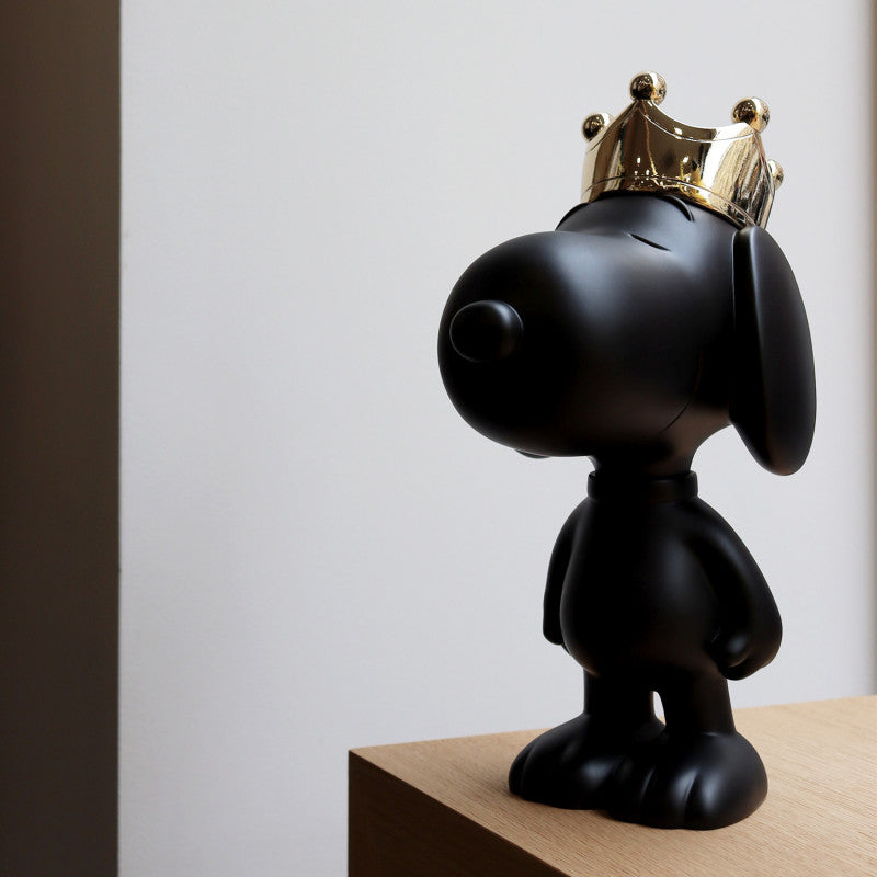 Snoopy Crown Matt Black & Chromed Gold - 31CM