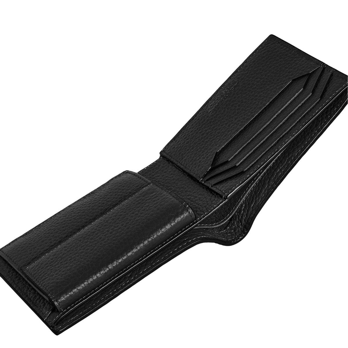 Grain Black Wallet 4cc with Coin Case