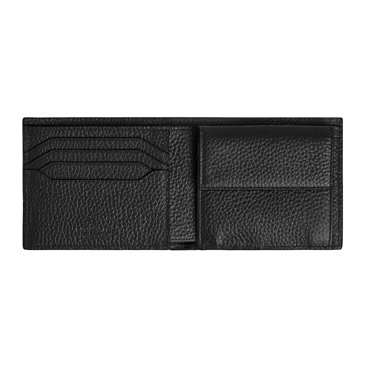 Grain Black Wallet 4cc with Coin Case