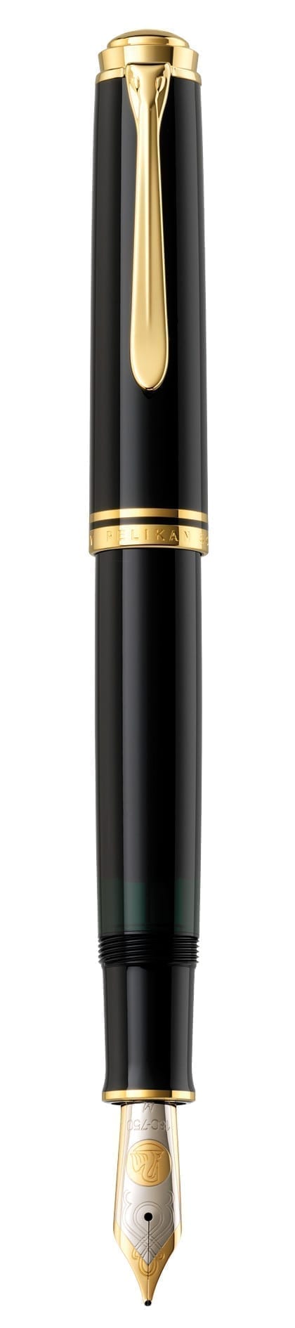 PELIKAN Souverän M800 Black Fountain Pen | Gold Trim | Style of Zug