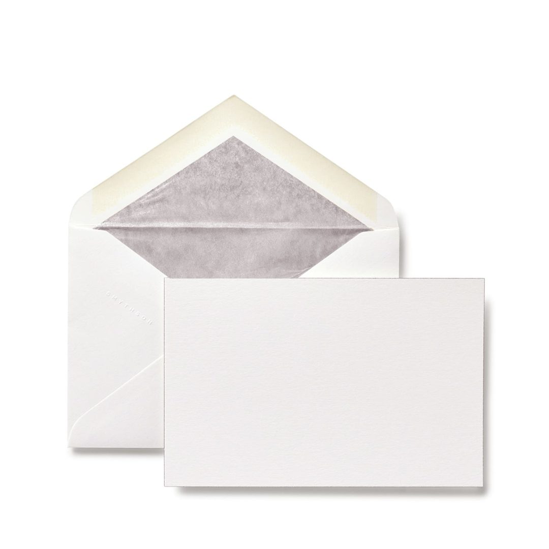 Bordered Correspondence Cards Silver