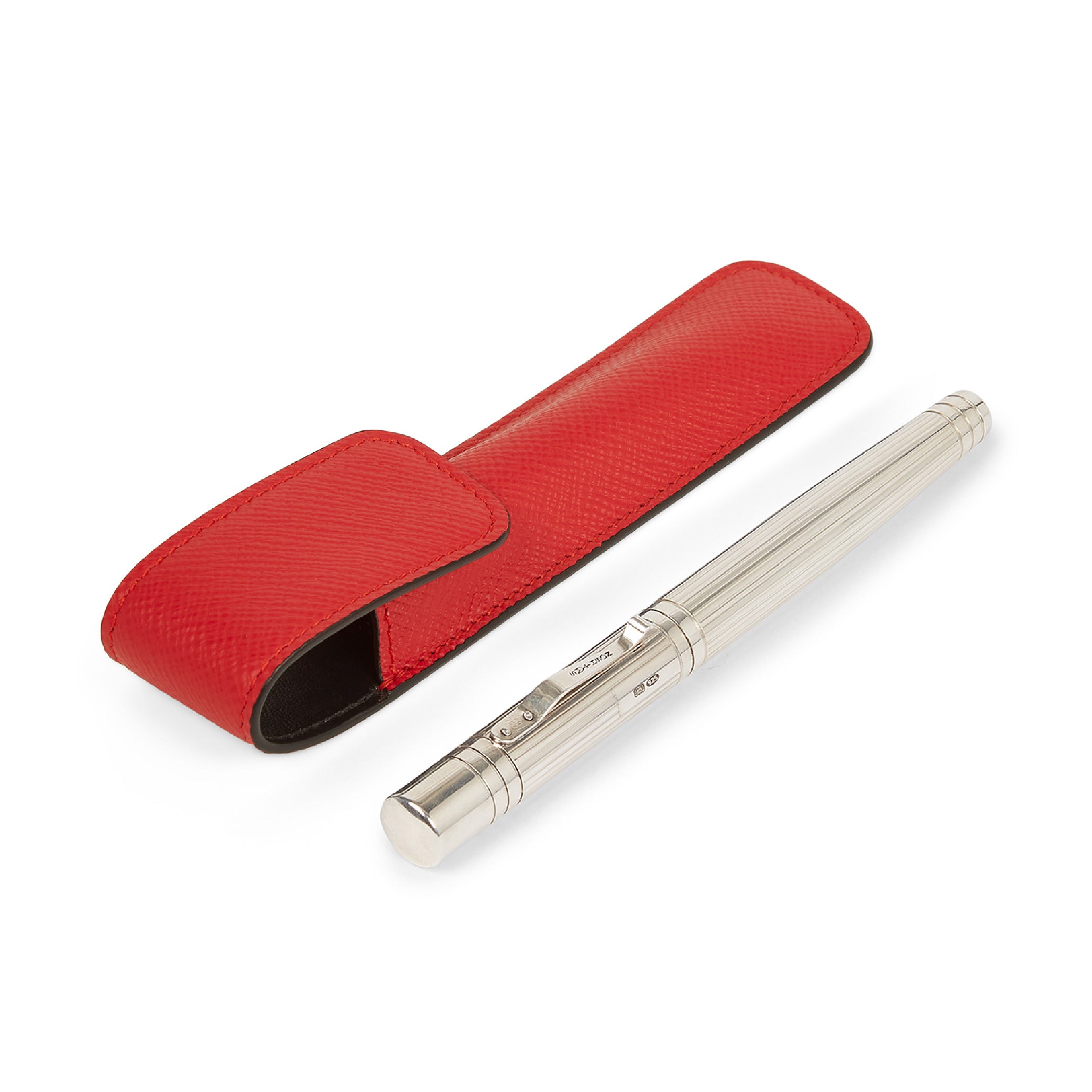 Pen Sleeve in Scarlet Red Panama