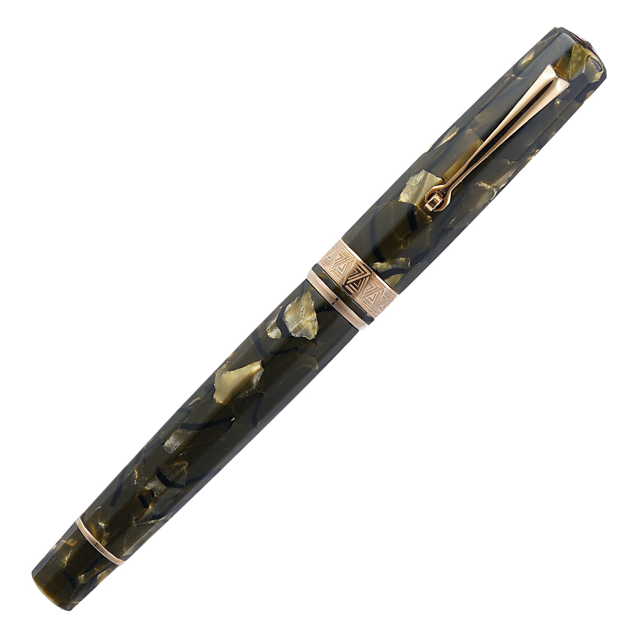 OMAS Paragon Saft Green Rose Gold Trim Fountain Pen