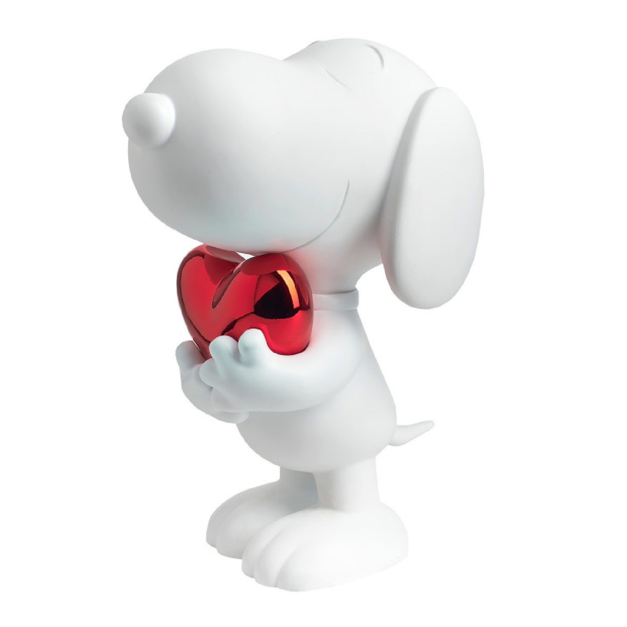 Snoopy Heart Matte White & Chrome Red - 27CM