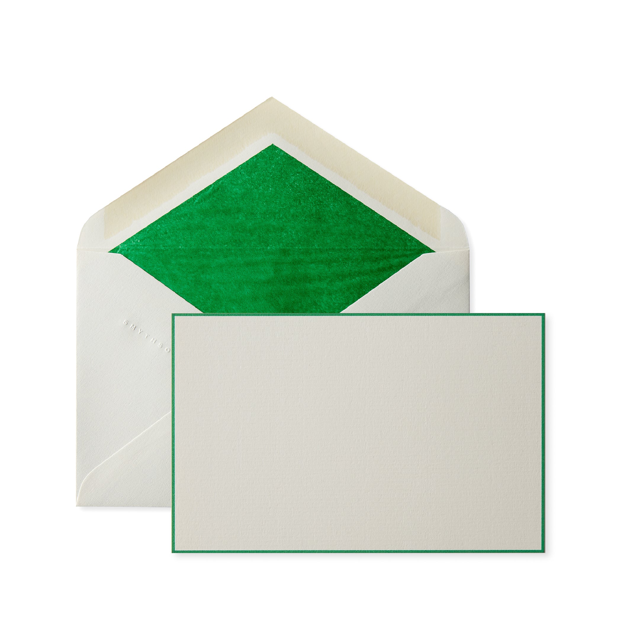 Bordered Correspondence Cards Bright Emerald