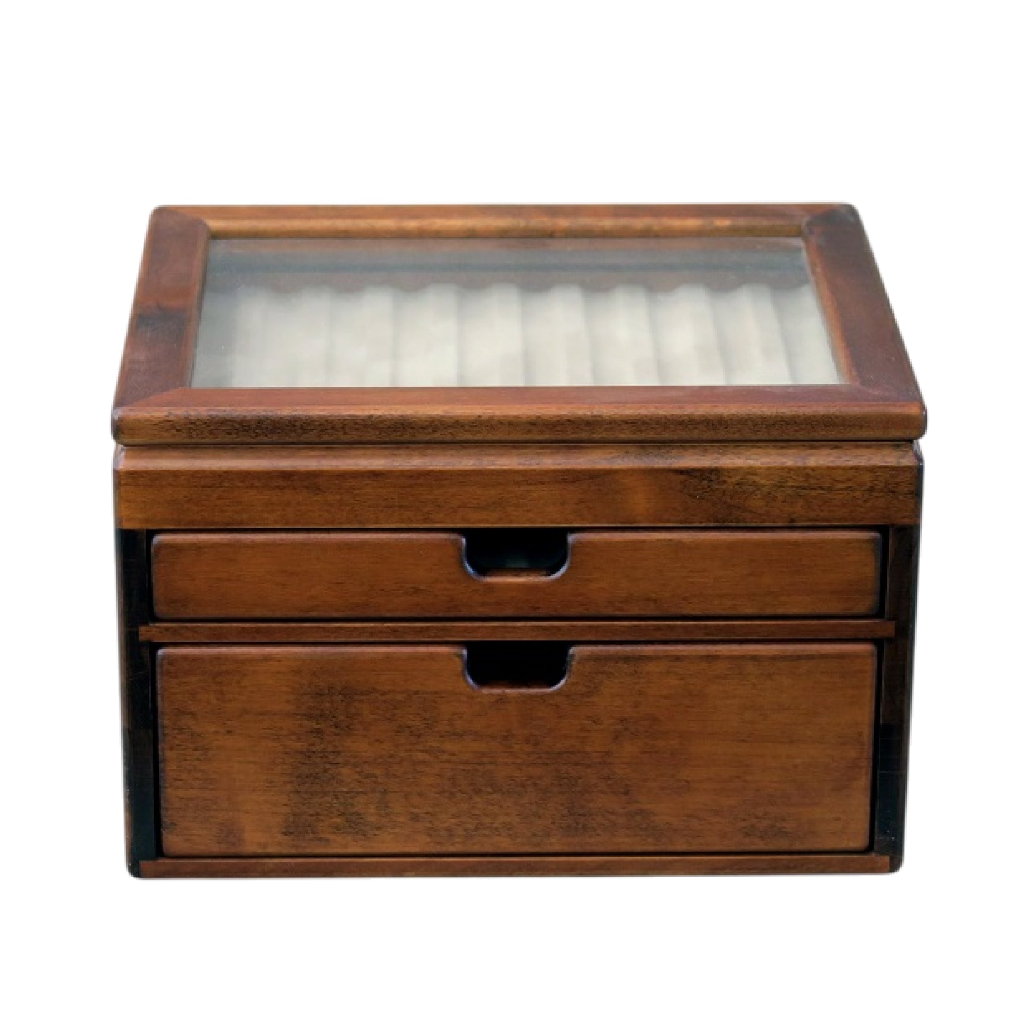 Wooden 10 Fountain Pen Box Brown