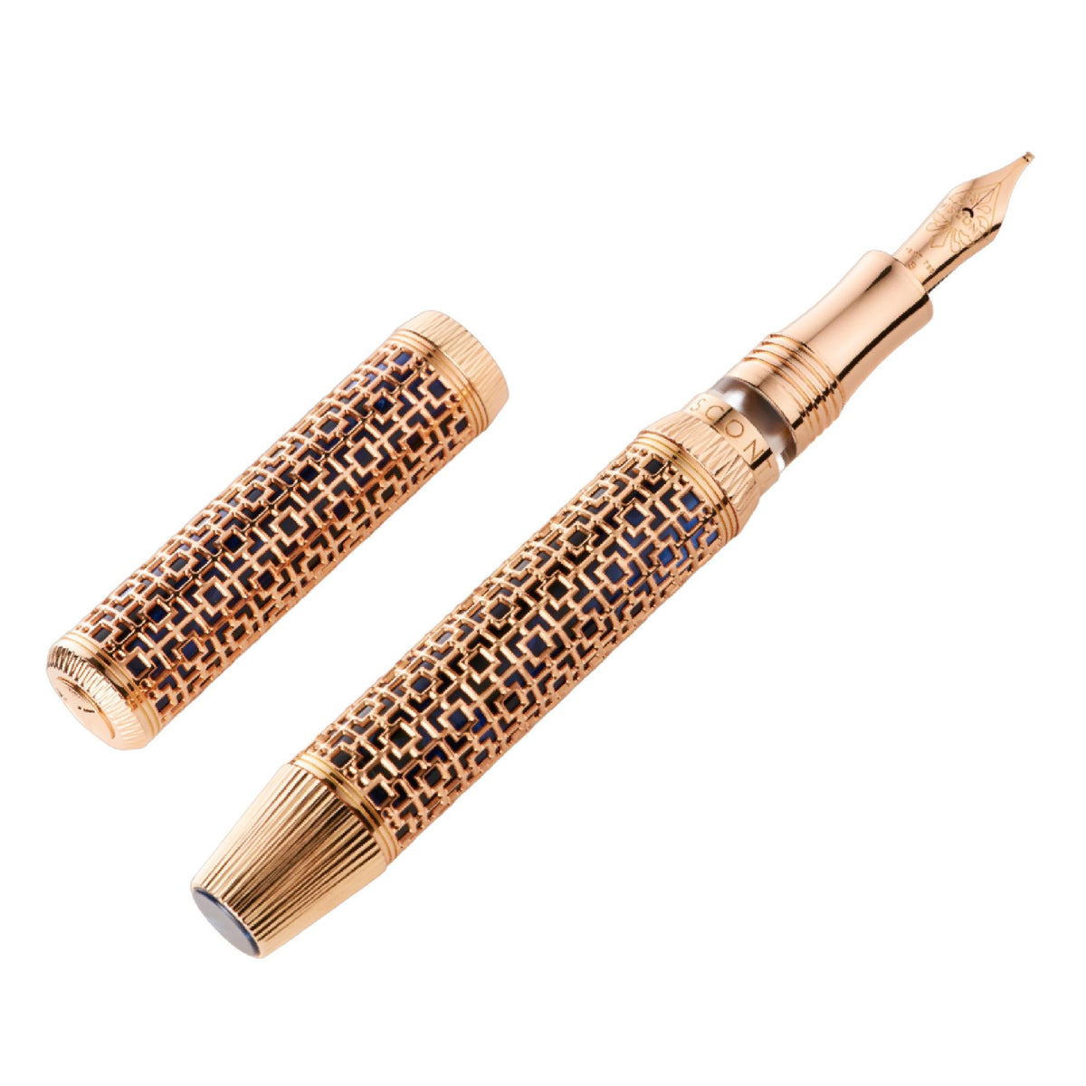 VISCONTI Looking East Fountain Pen | Rose Gold Filigree | Writing Culture