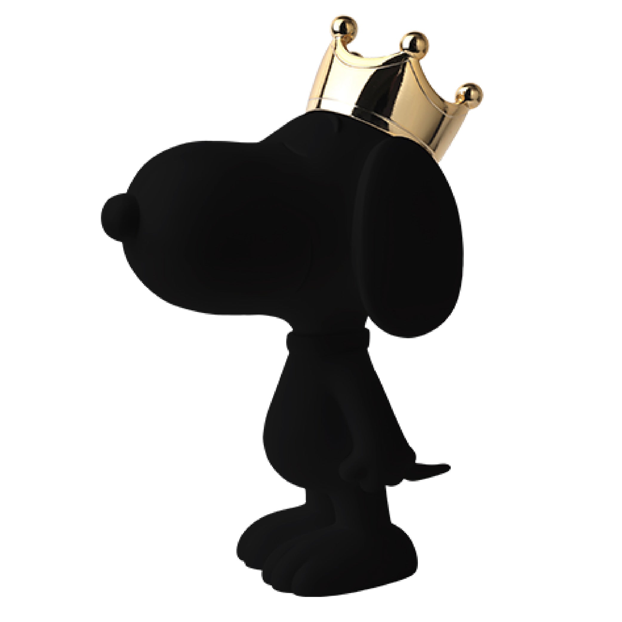 Snoopy Crown Matt Black & Chromed Gold - 31CM