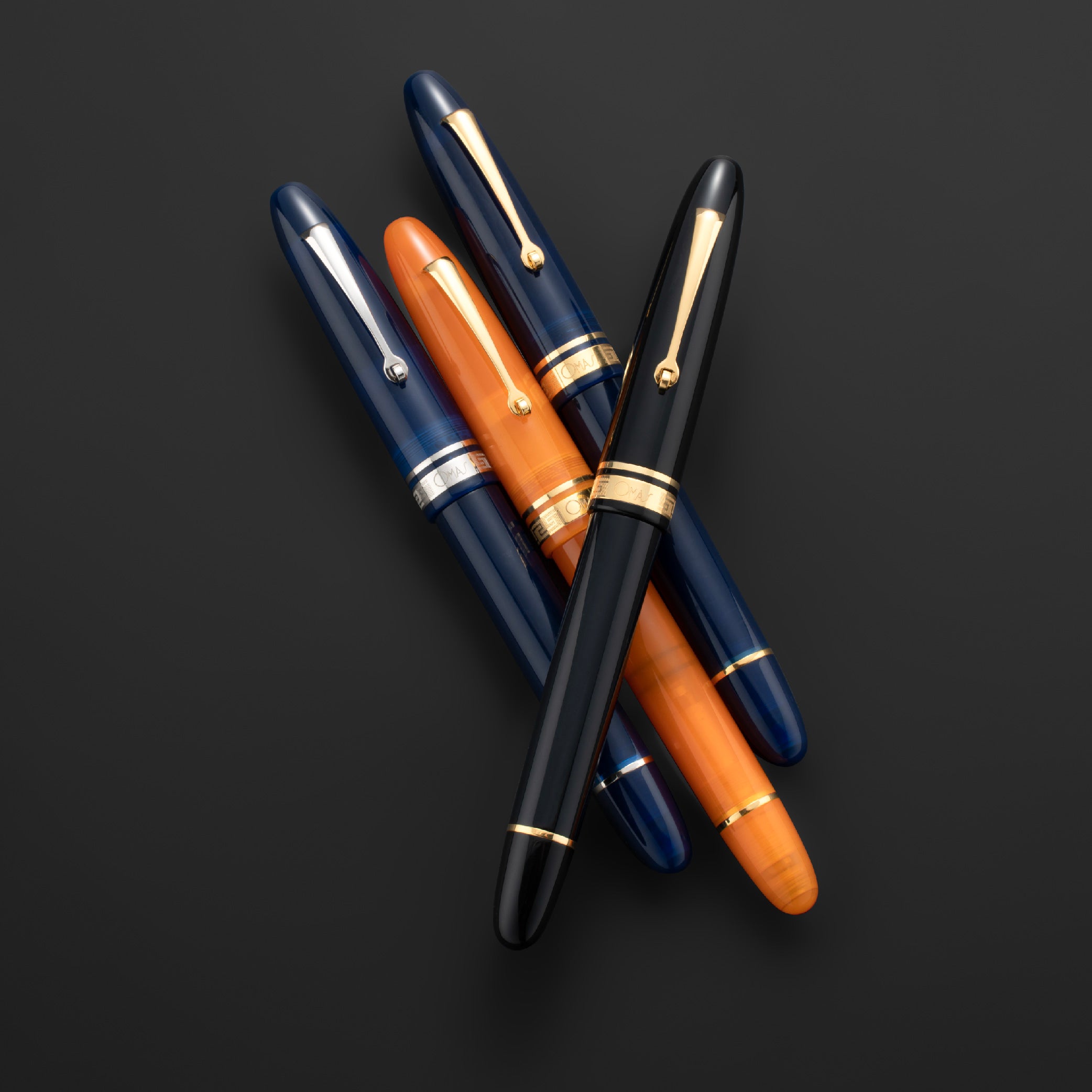 OMAS Ogiva Blu Silver Trim Fountain Pen