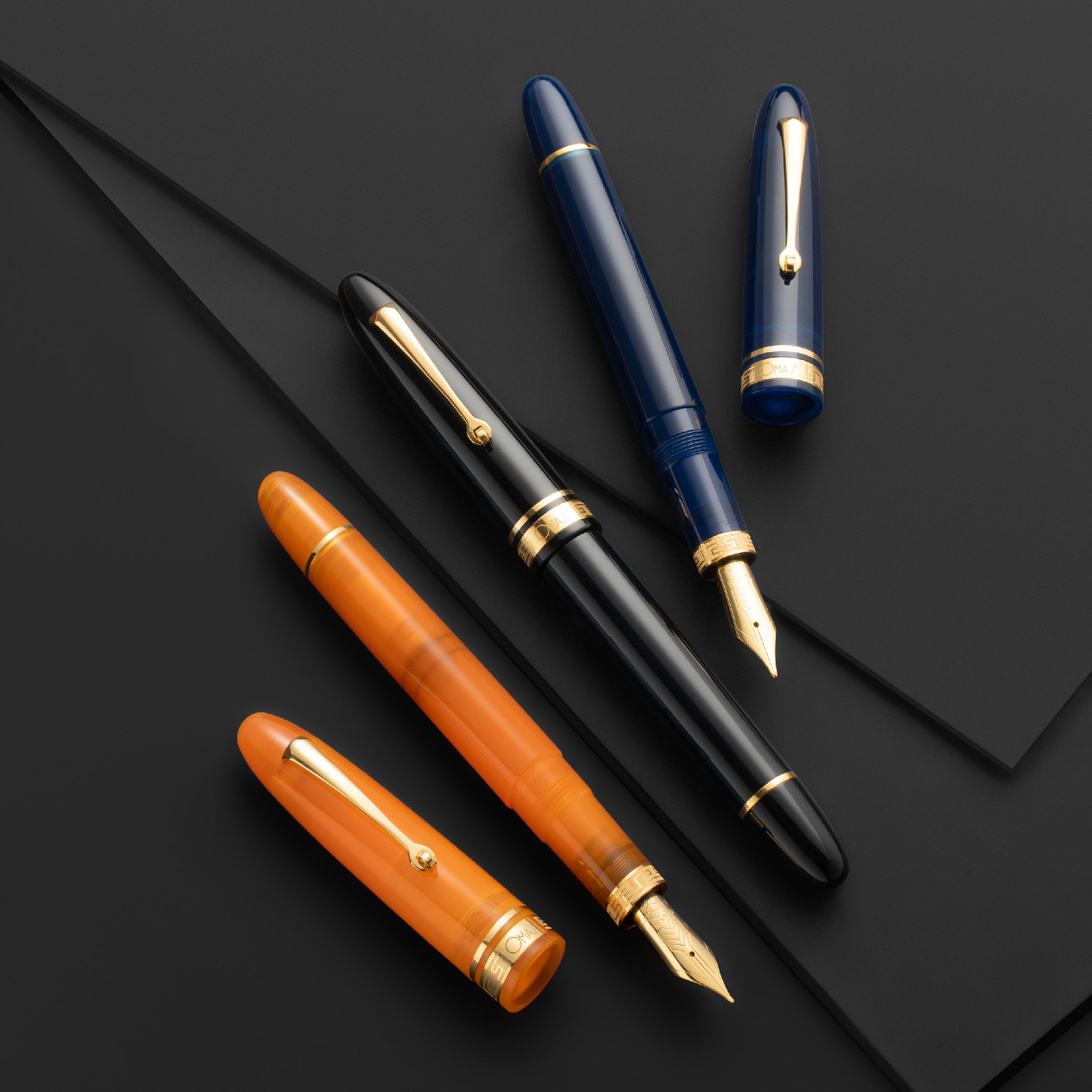 OMAS Ogiva Nera Silver Trim Fountain Pen