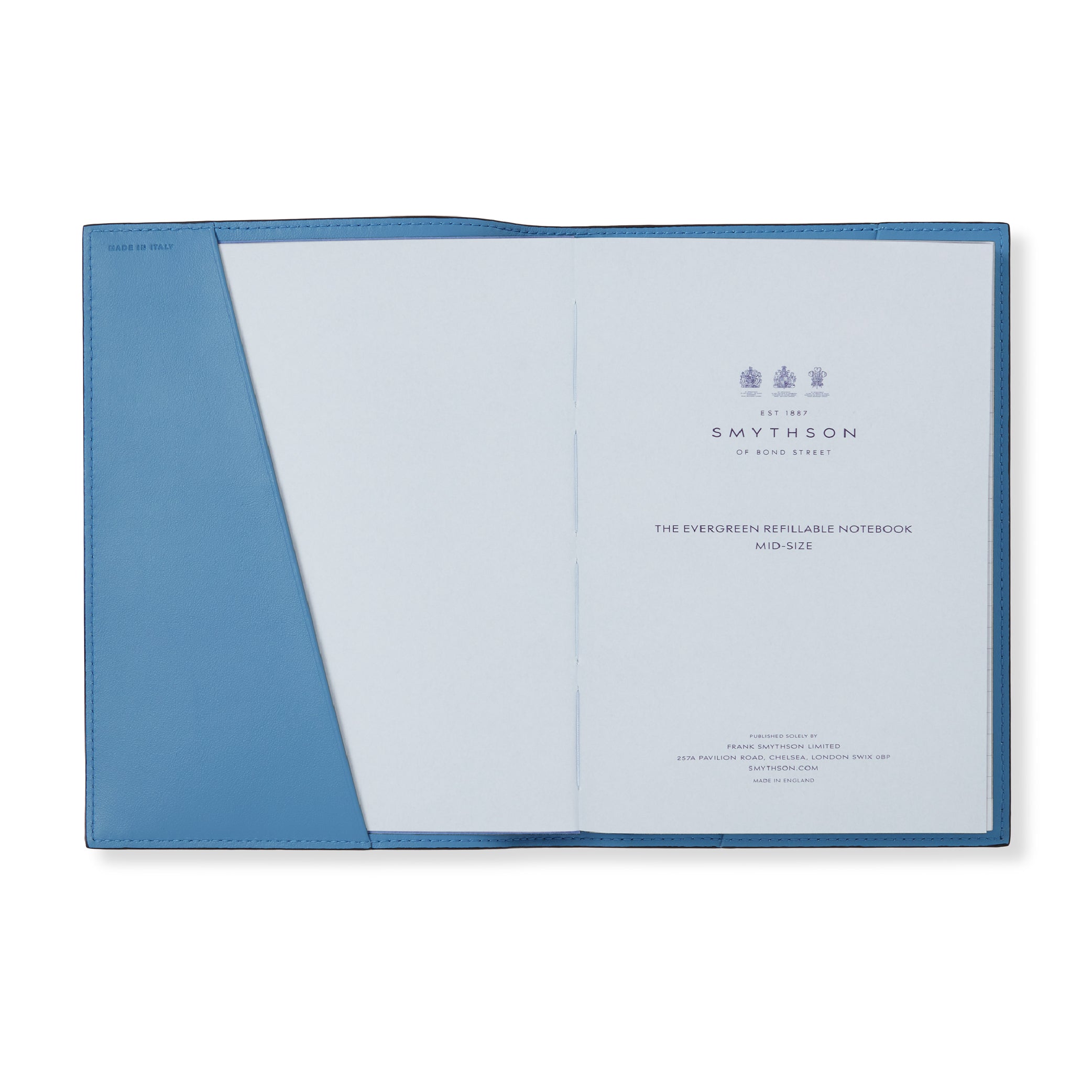 Evergreen Refillable Notebook in Nile Blue Ludlow