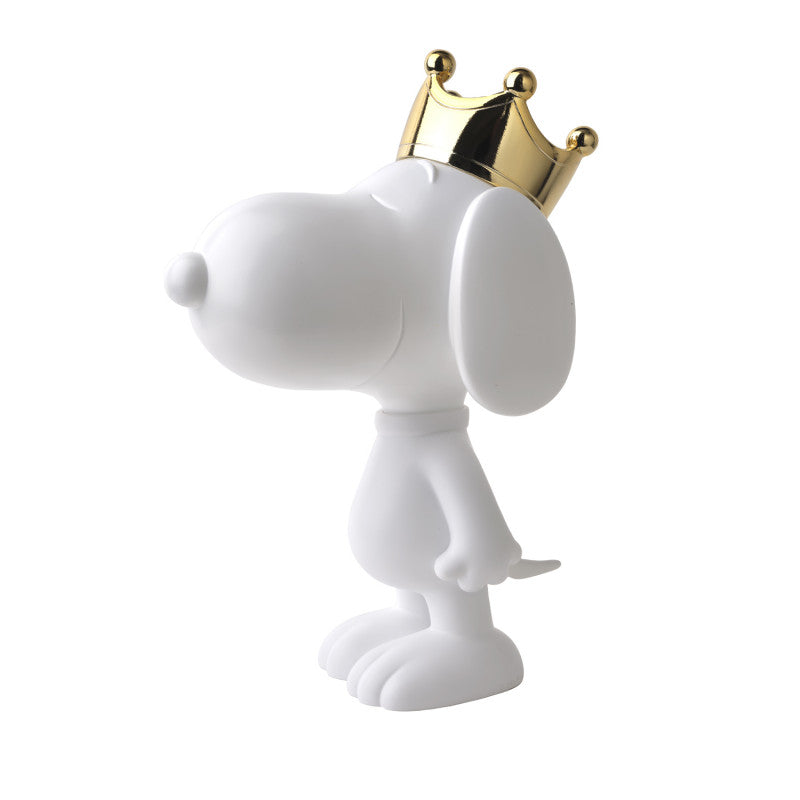 Snoopy Crown Matt White & Gold Chrome - 31CM