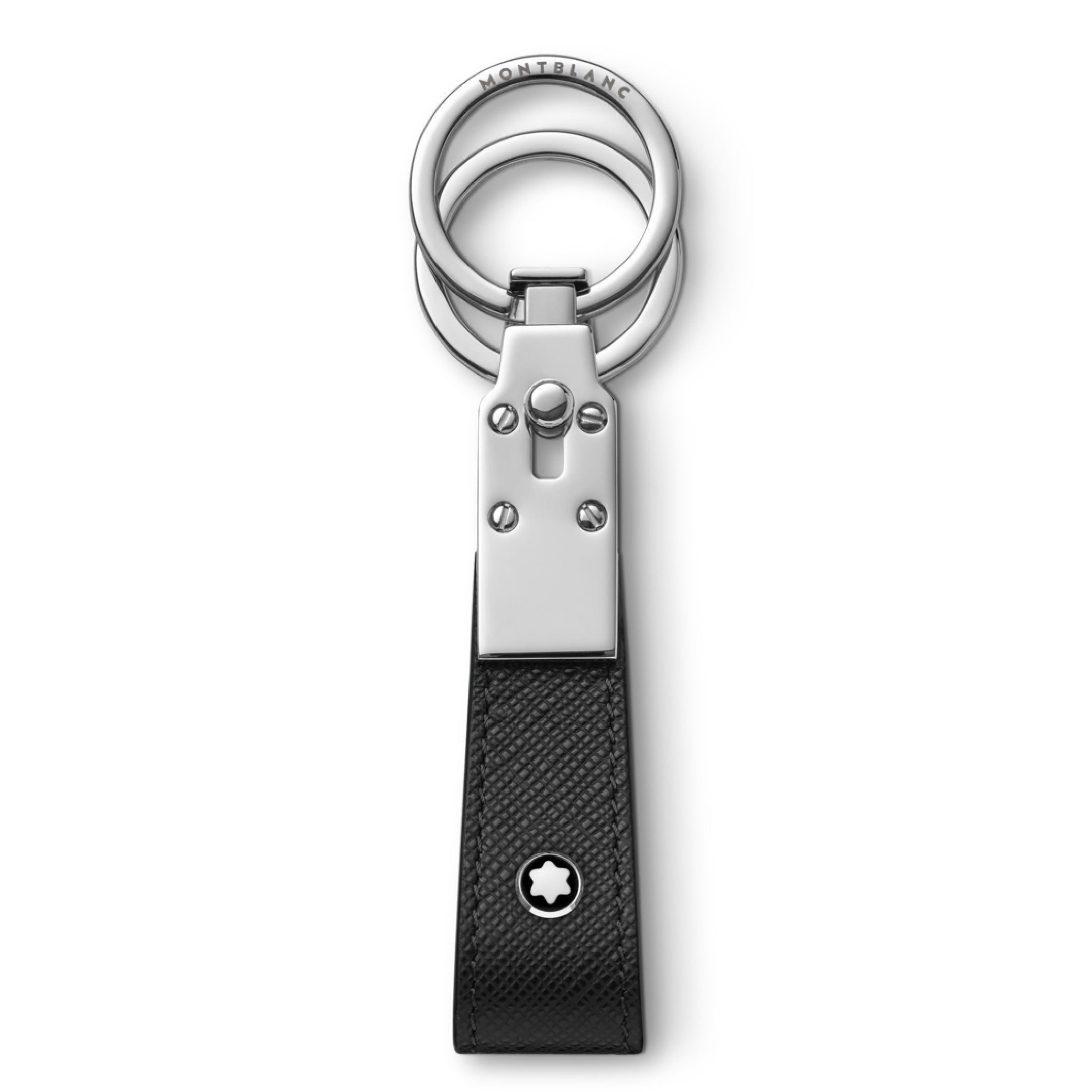 MONTBLANC Sartorial Loop Key Fob Tweed Blue | Calfskin Leather